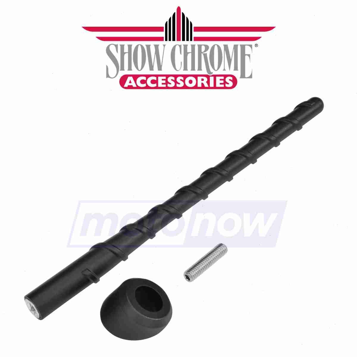 Show Chrome Short Spiral Antenna for 2012-2017 Victory Cross Country Tour - nj