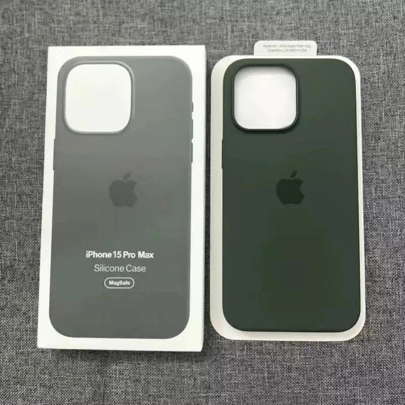 For iPhone 15 Pro Max Original Silicone Case MagSafe cypress