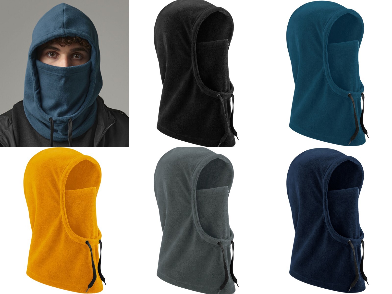 Fleece Hood Winter Warm Thermal Sports Balaclava Ski Face Mask Snood Hat
