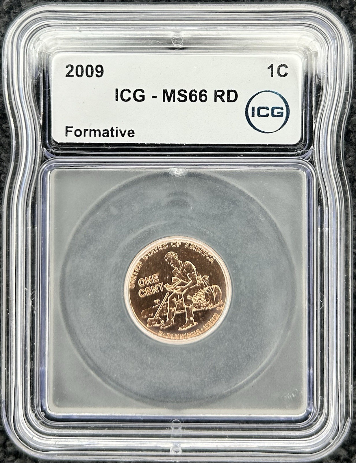 2009 Formative Years Lincoln Cent ICG MS66 RD Red Bicentennial Penny Gem BU