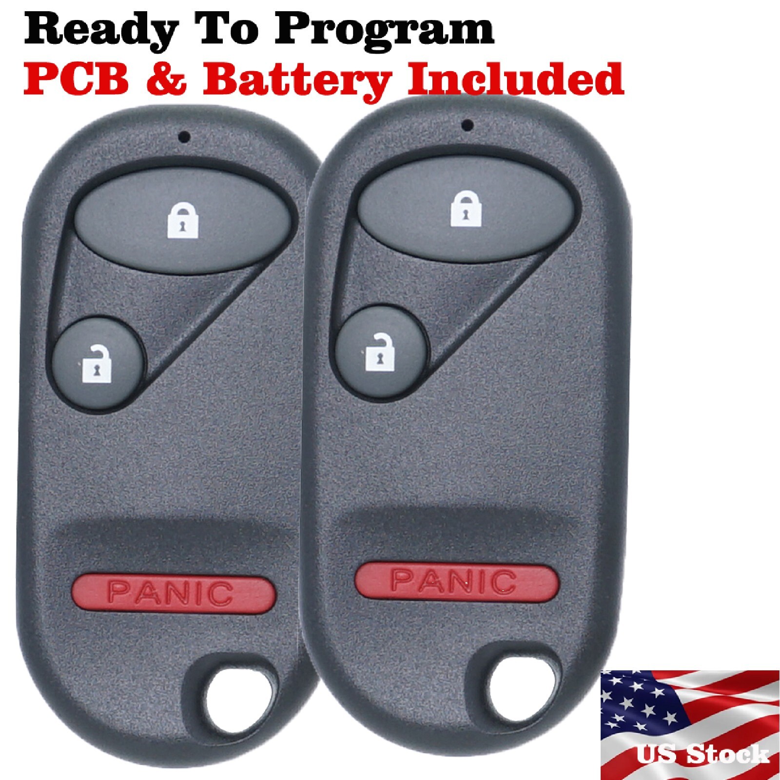 2 For 2001 2002 2003 2004 2005 Honda Civic Remote Car Keyless Entry Key Fob