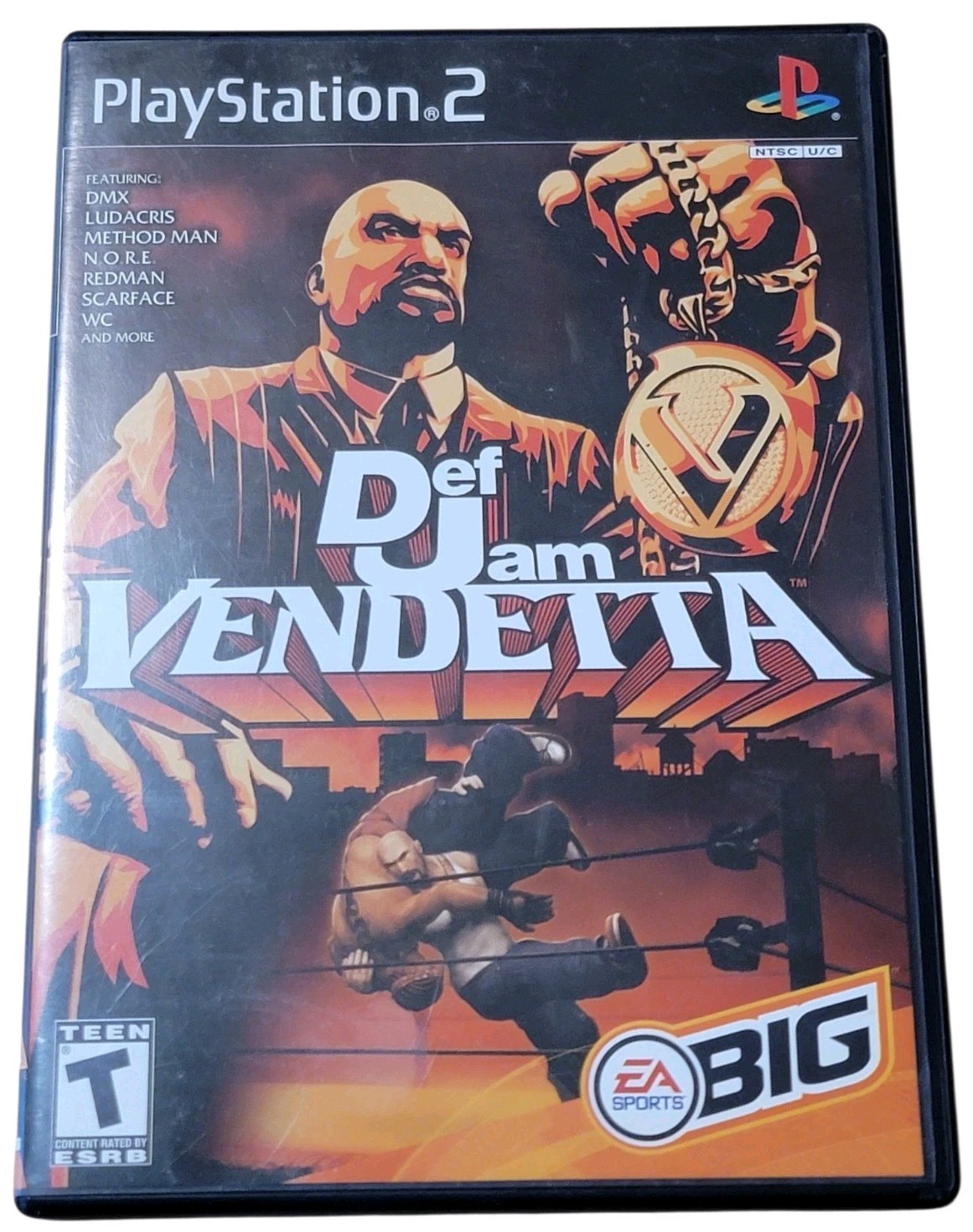 Def Jam Vendetta PS2 Case and Manual ONLY/Free Shipping