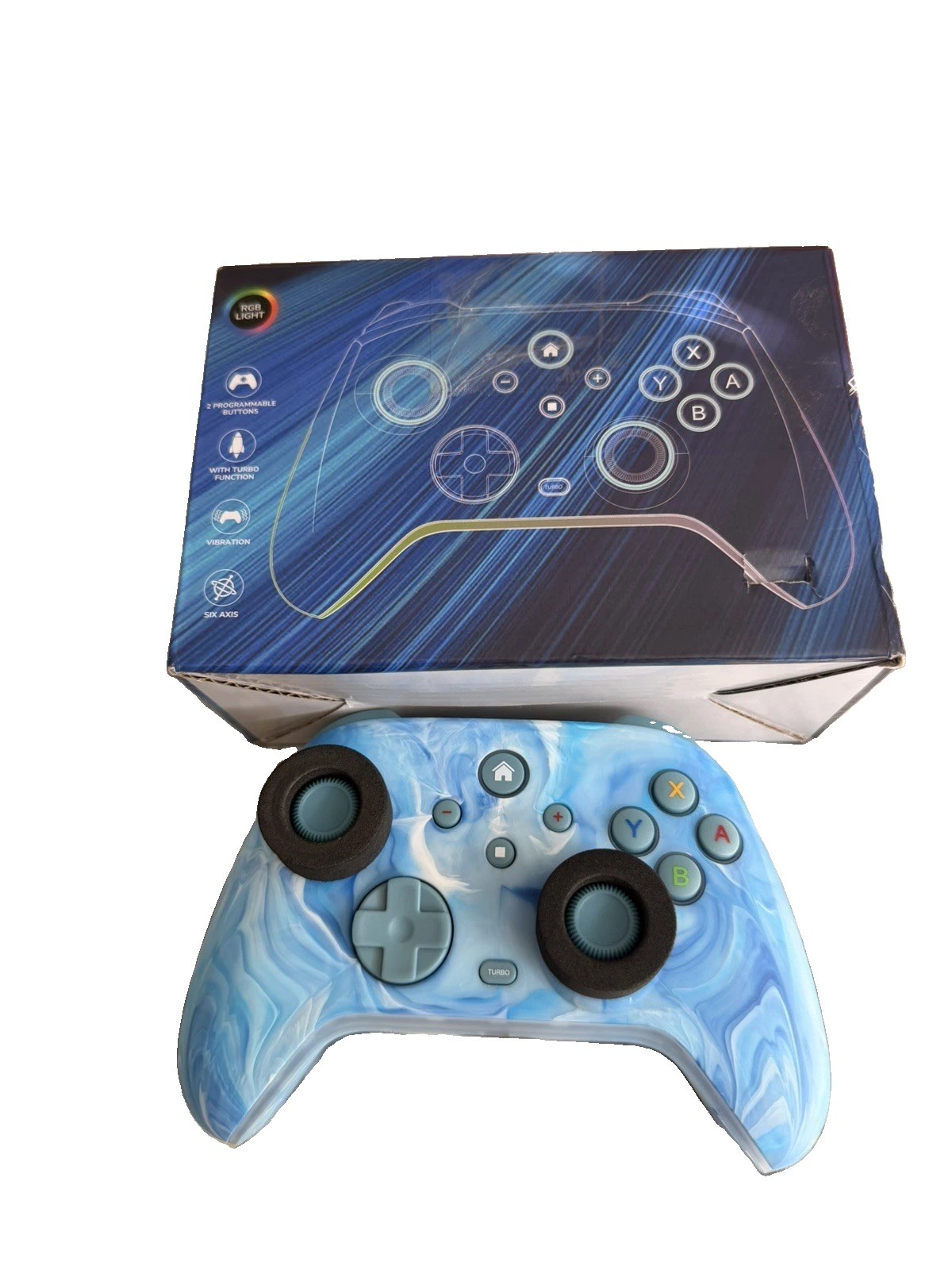 Wireless Pro Controller for Nintendo Switch PC iOS Android - NS60 Blue Nebula