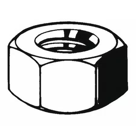 Zoro Select M04121.080.0001 Hex Nut, M8-1.25, Steel, Class 10, Zinc Plated,,