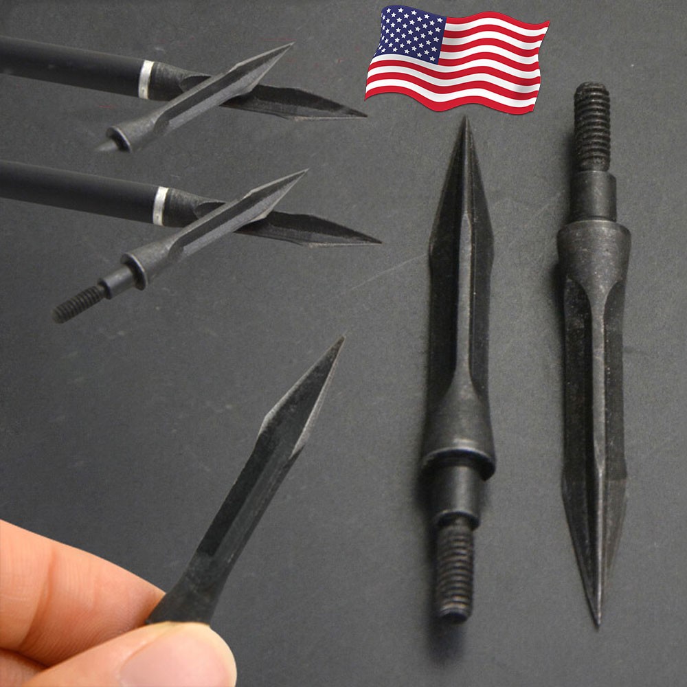 Archery Hunting Broadheads 112gr Arrowheads Screw Arrow Tips Bow Shooting 12X