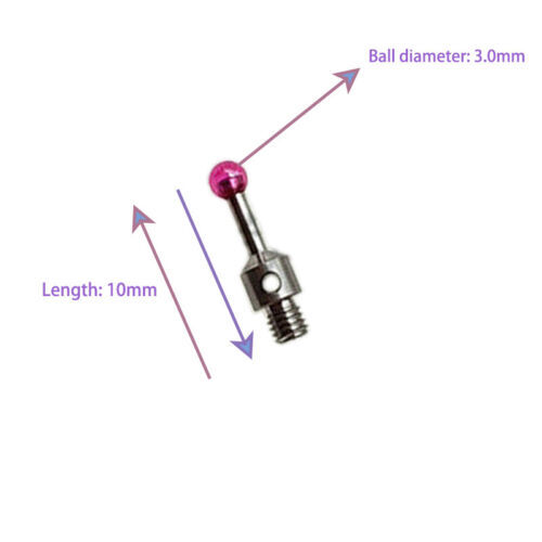1pcs-fit For Measuring Arm High quility M3 Thread 3.0 Ruby Styli CMM Styli 10mmL