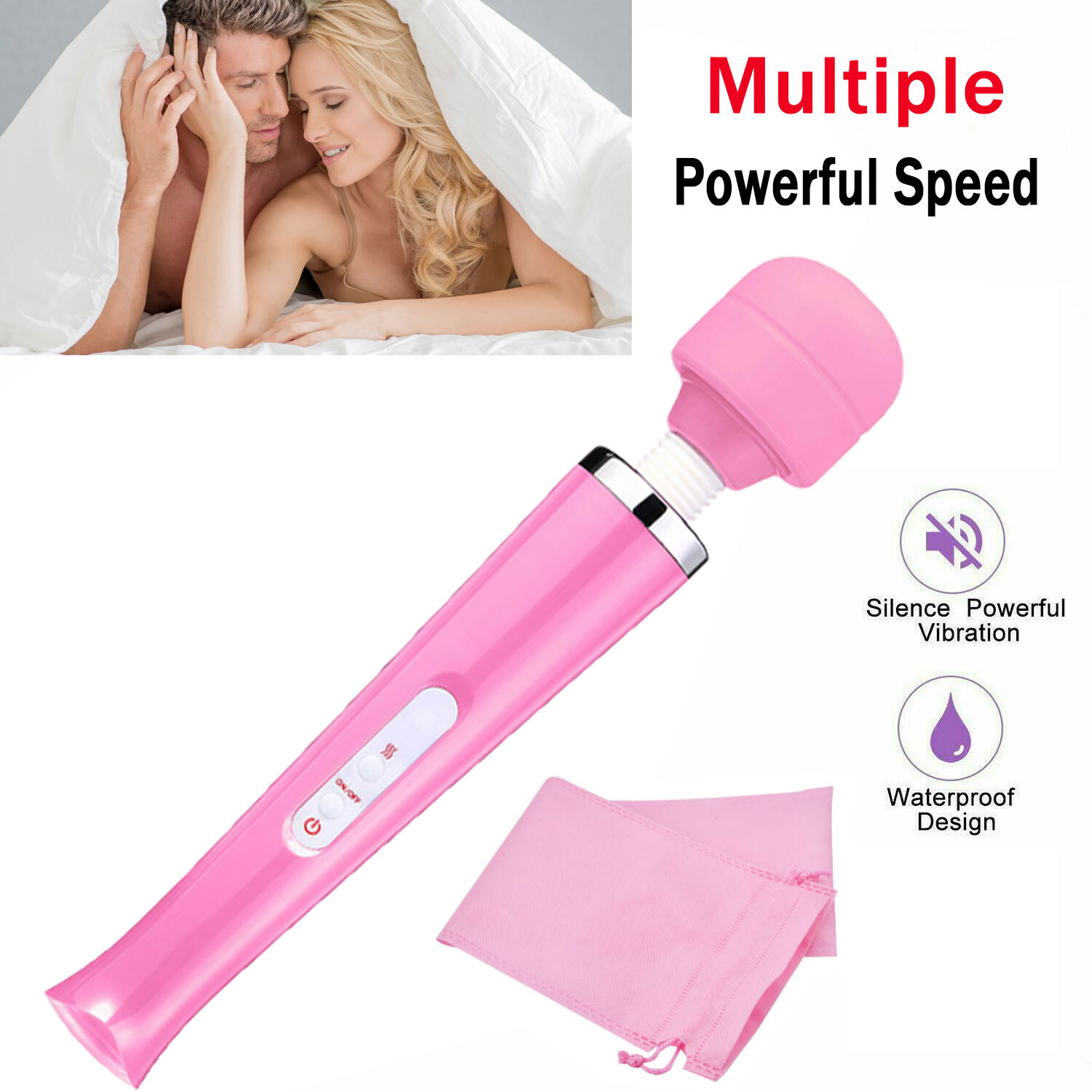 20 speed/10 vibration Handheld Vibrating Massager Wand Full Body Massage Stick