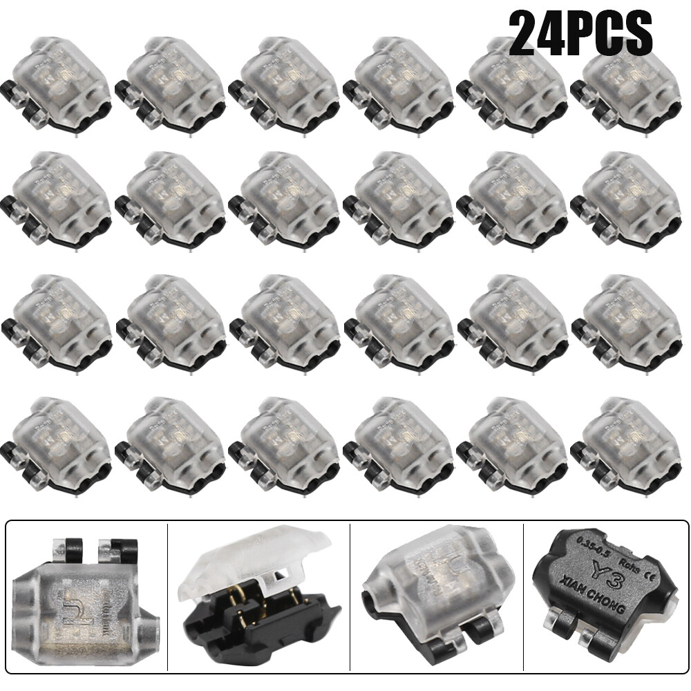 24X Low Voltage Wire splice connectors 3 Way T Tap Solderless for 24-18 AWG Wire