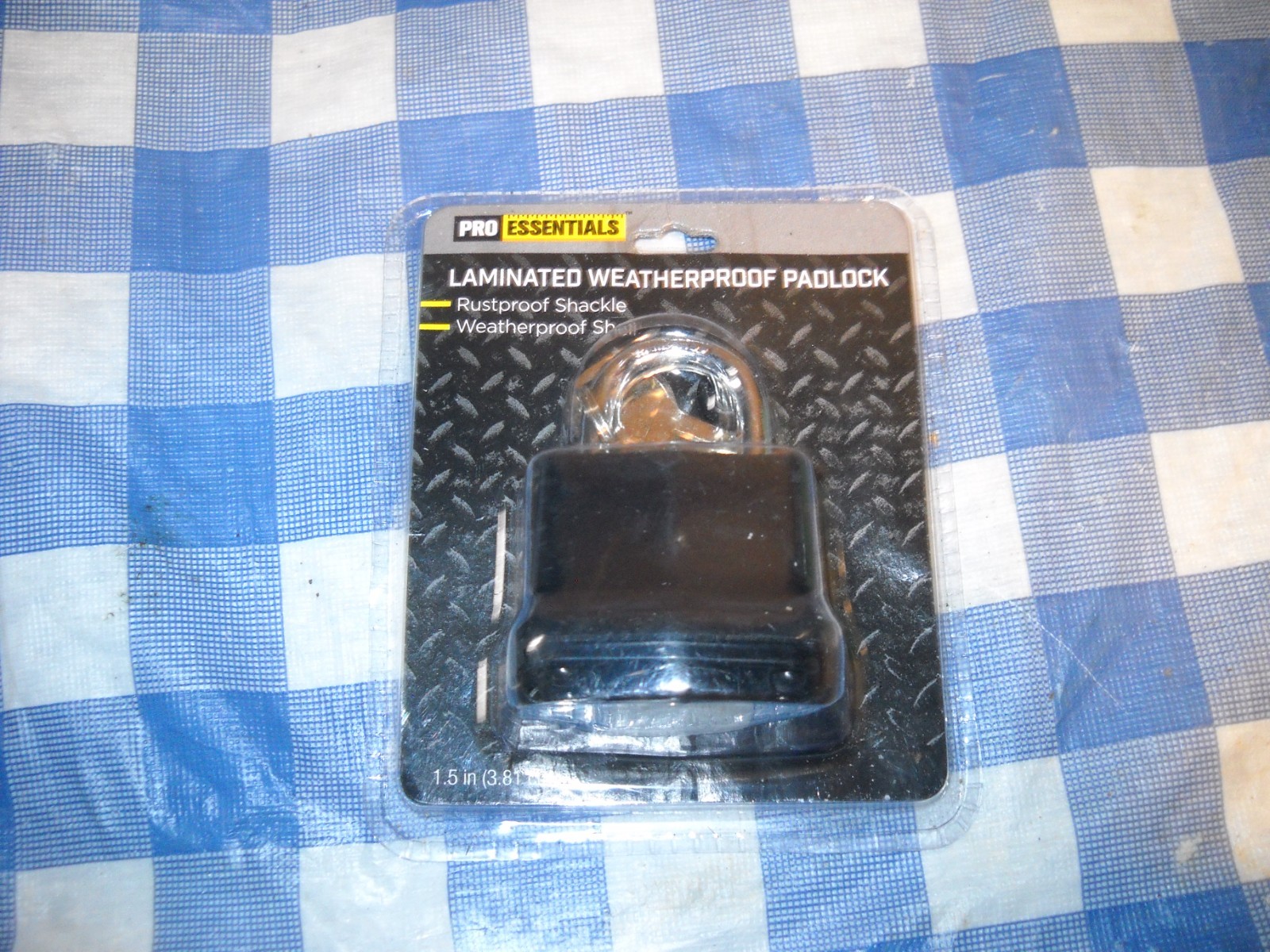 Pro Essentials Laminated Weatherproof PadLock 1.5" Steel body Rustproof Shackle