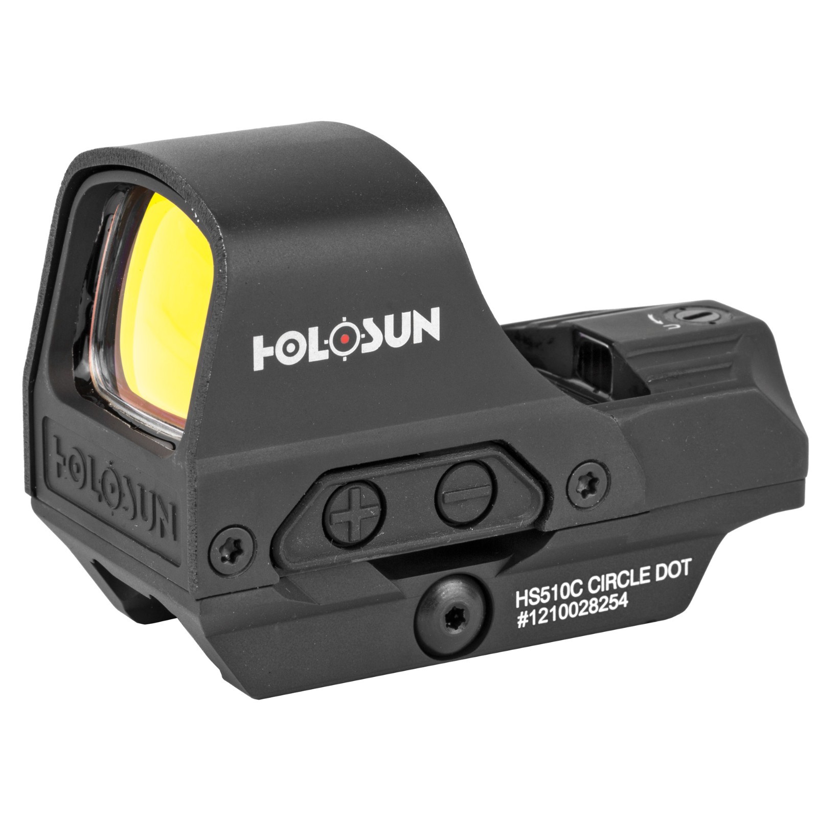 HOLOSUN HS510C Open Reflex Sight, 65 MOA Circle + Red 2 MOA Reticle - Black