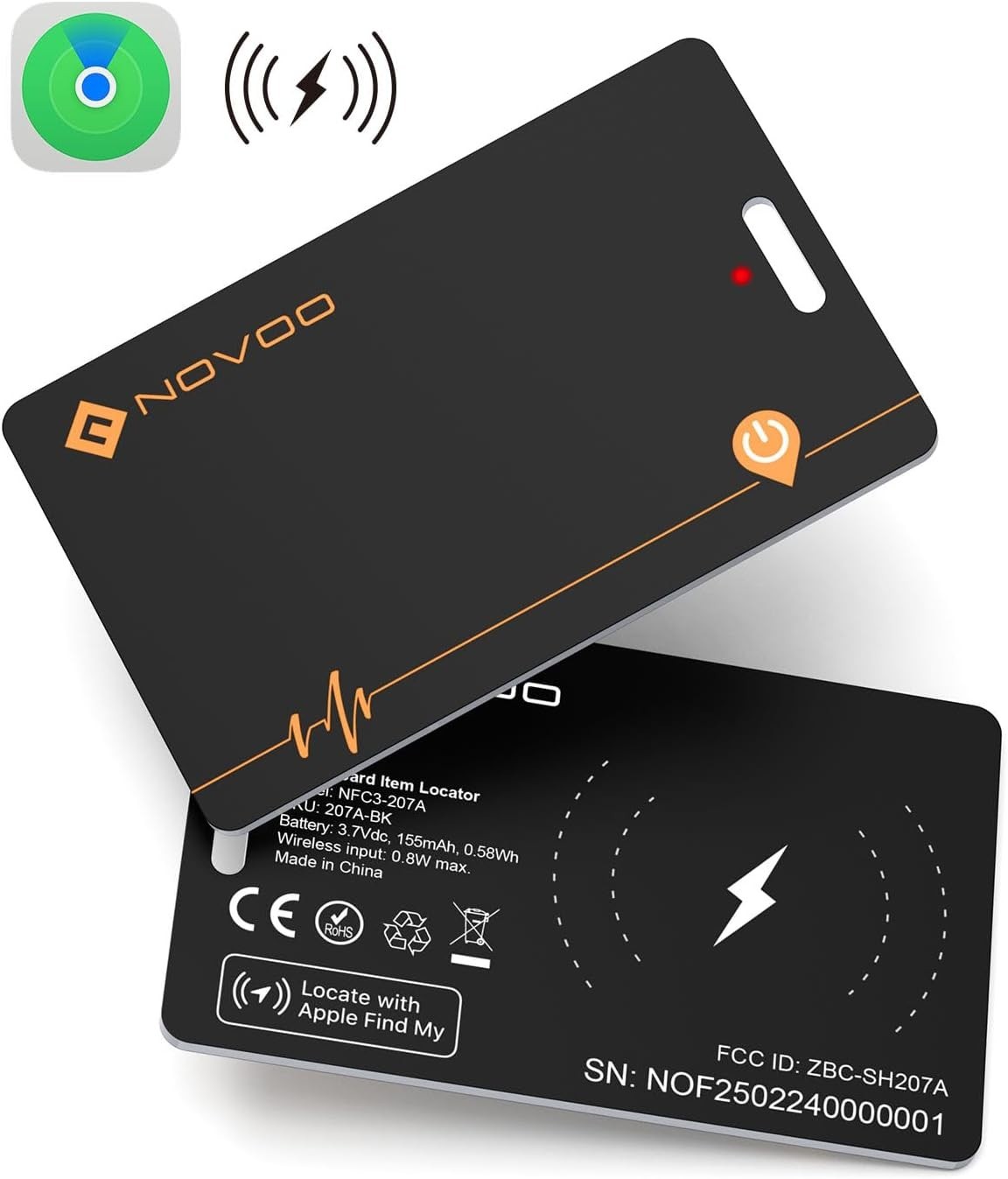 Rechargeable Waterproof Wallet Tracker Card | Ultimate Security for Passports