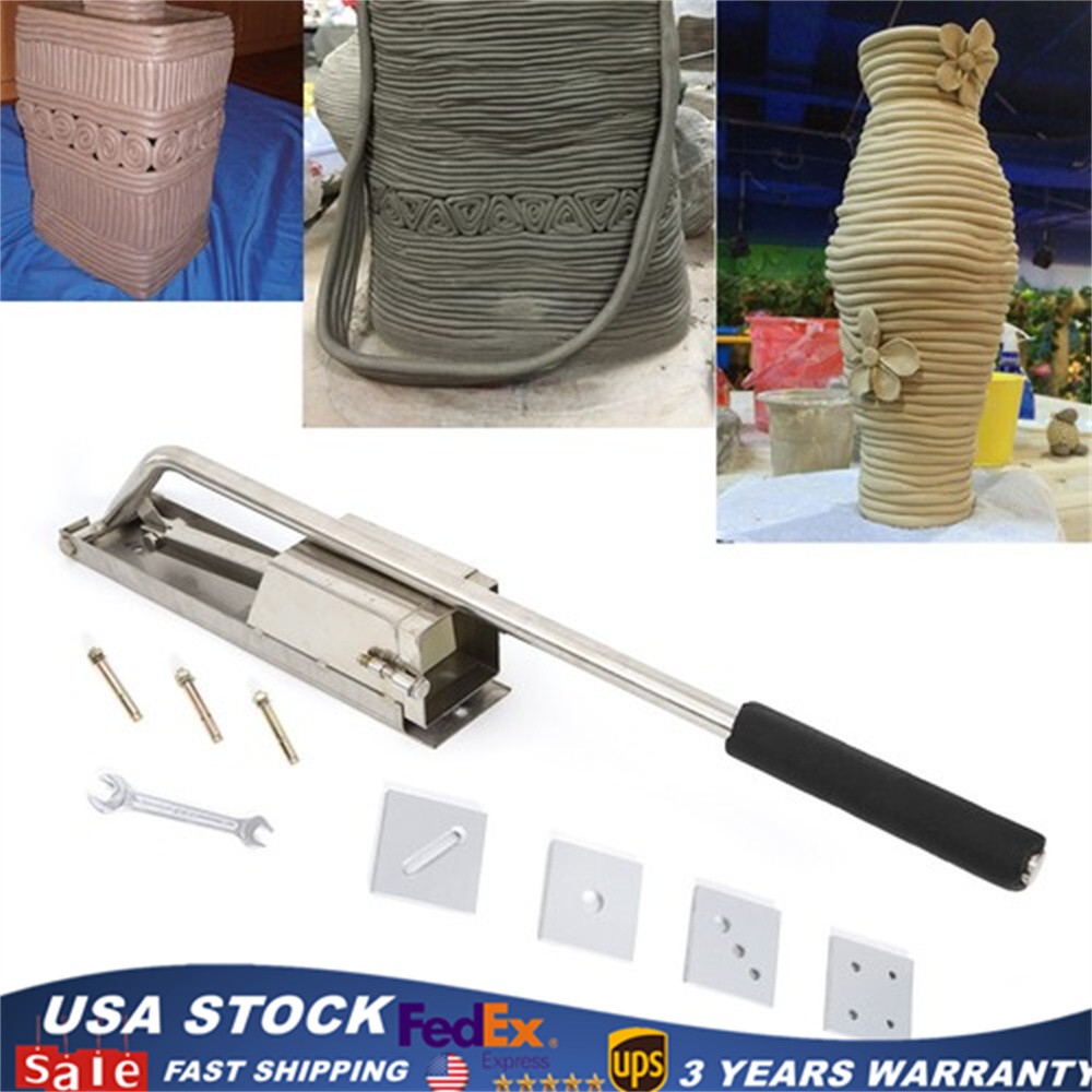 Clay Extruder For Pottery& Ceramics Stainless Steel Tool Wall-Mounted USA.