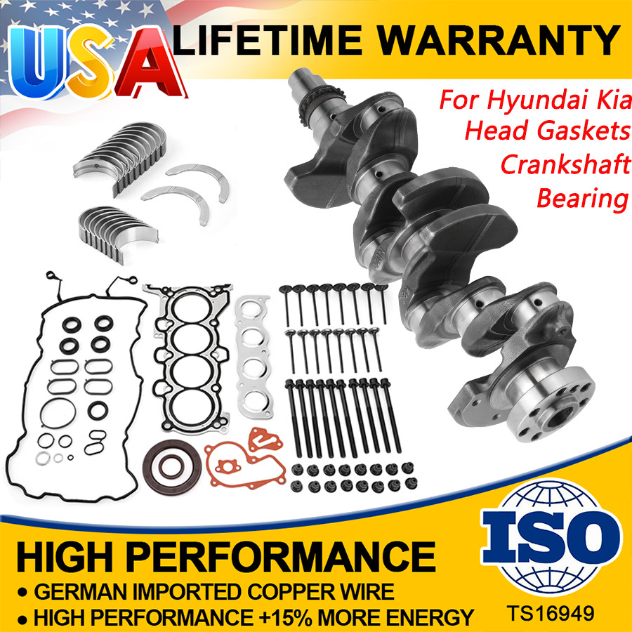 For Hyundai Kia Optima Soul 2.0L Engine Crankshaft & Bearing Kits W/ Gaskets US