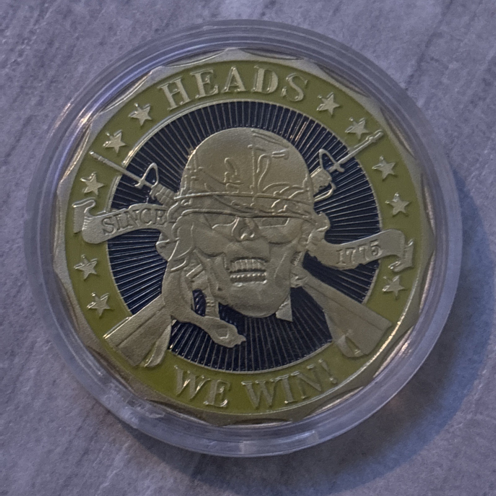 Heads We Win - Tales You Lose US Army Challenge Coin