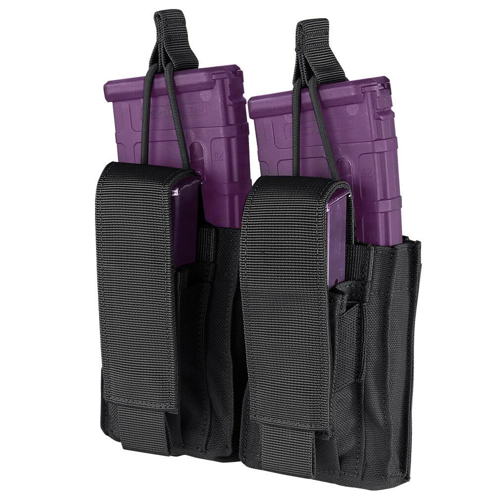 Black GenII Outdoor Tactical Double Kangaroo Pouch