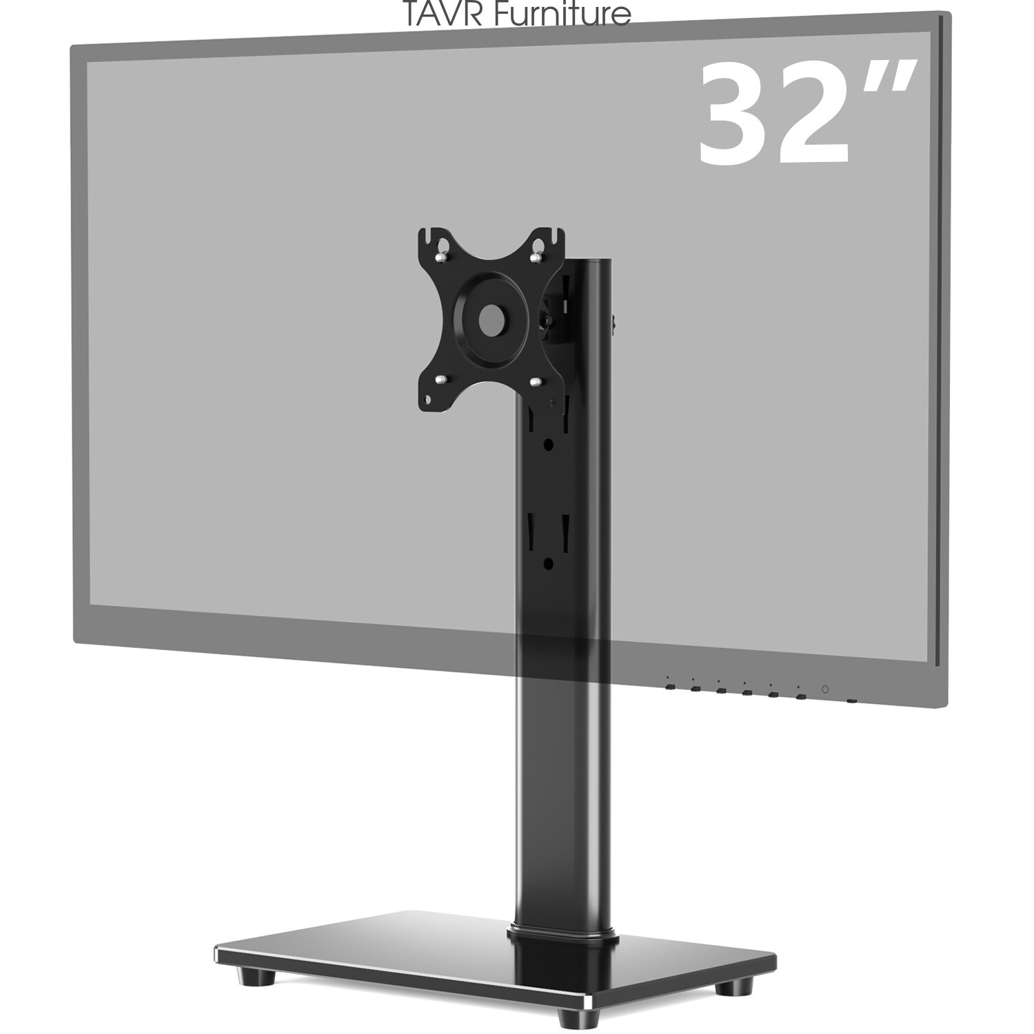 Single Monitor Stands Desk Free-Standing Swivel Tilt Rotation for 13''-32'' TVs
