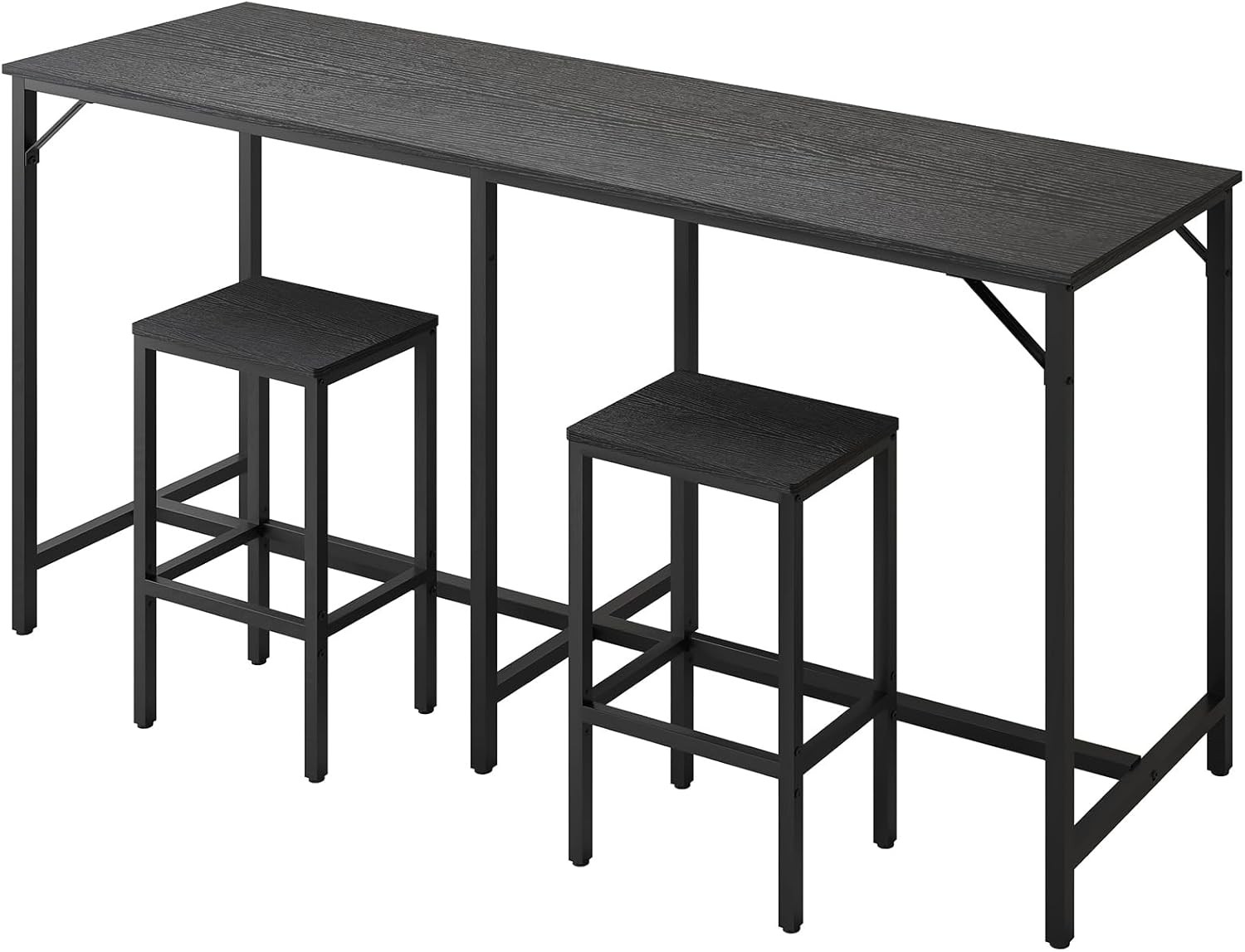 70.9" Bar Table & Chairs Set Dining Table & Chair Sets 3 Piece Counter Height