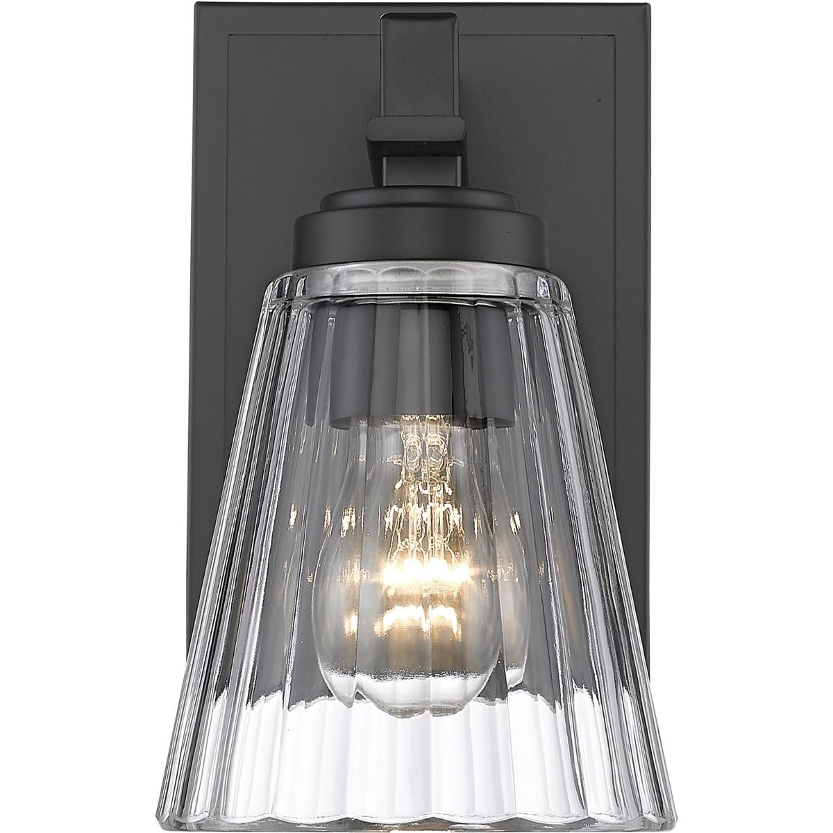 Z-Lite 823-1S-MB Lyna 1 Light 5 inch Matte Black Wall Sconce Wall Light