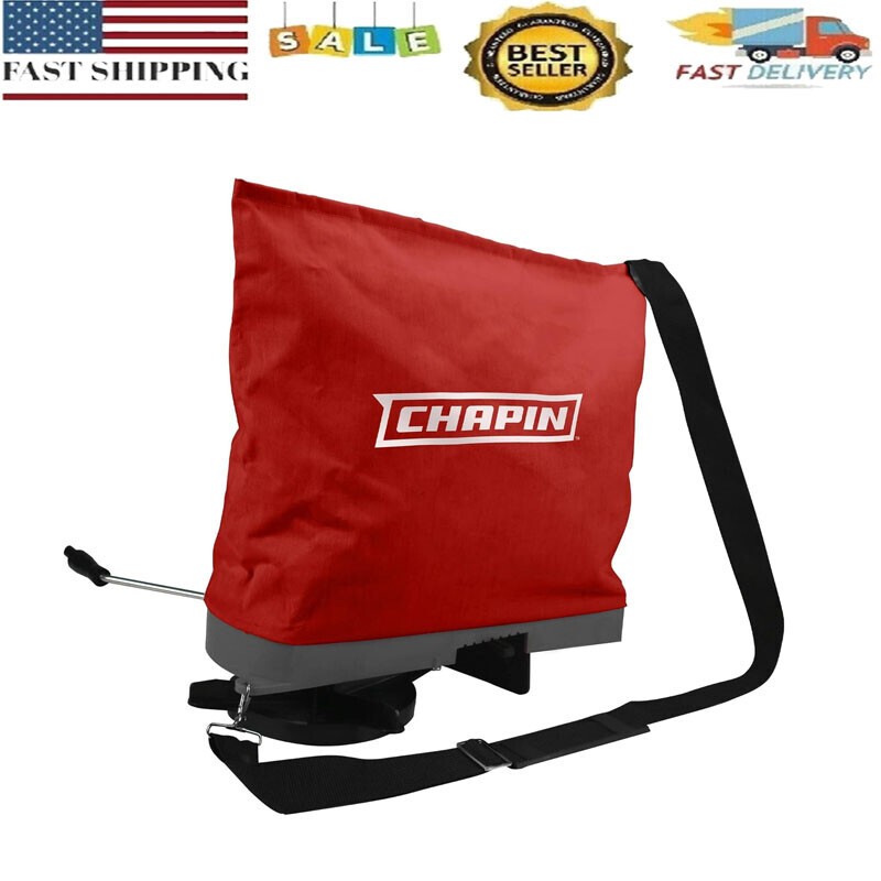 25-Pound Professional Handheld Bag Seed spreader with Waterproof Bag Red NEW US
