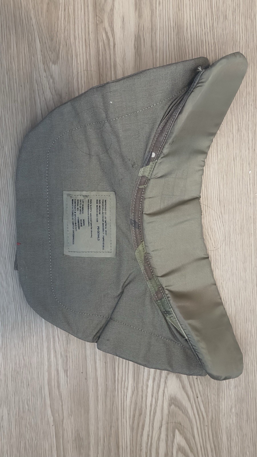 Us Army Neck Protector Yoke/collar Front Assembly Ocp Multicam Medium