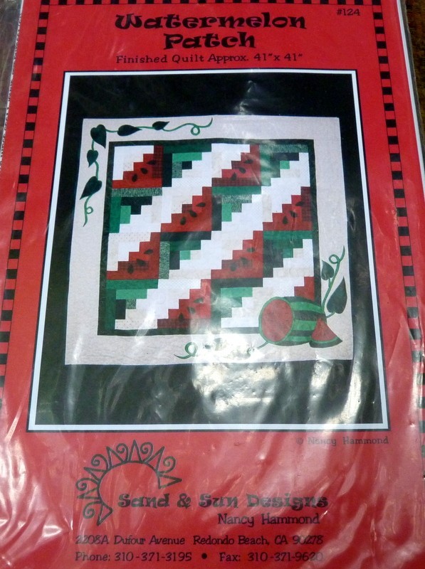 *VTG "WATERMELON PATCH" 41" x 41" QUILT Sand & Sun Sewing Pattern Uncut
