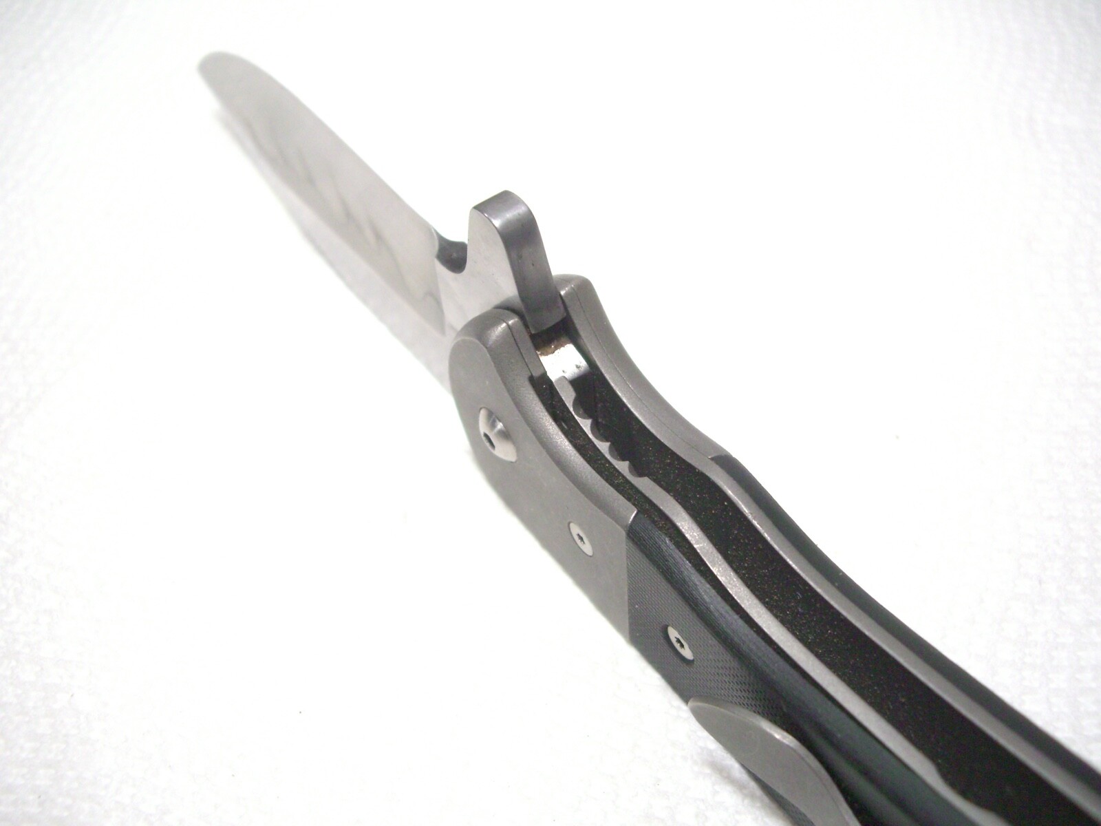 Mint Lg RARE CUSTOM BURCHTREE BLADEWORKS Fighting Folding Flipper Pocket Knife