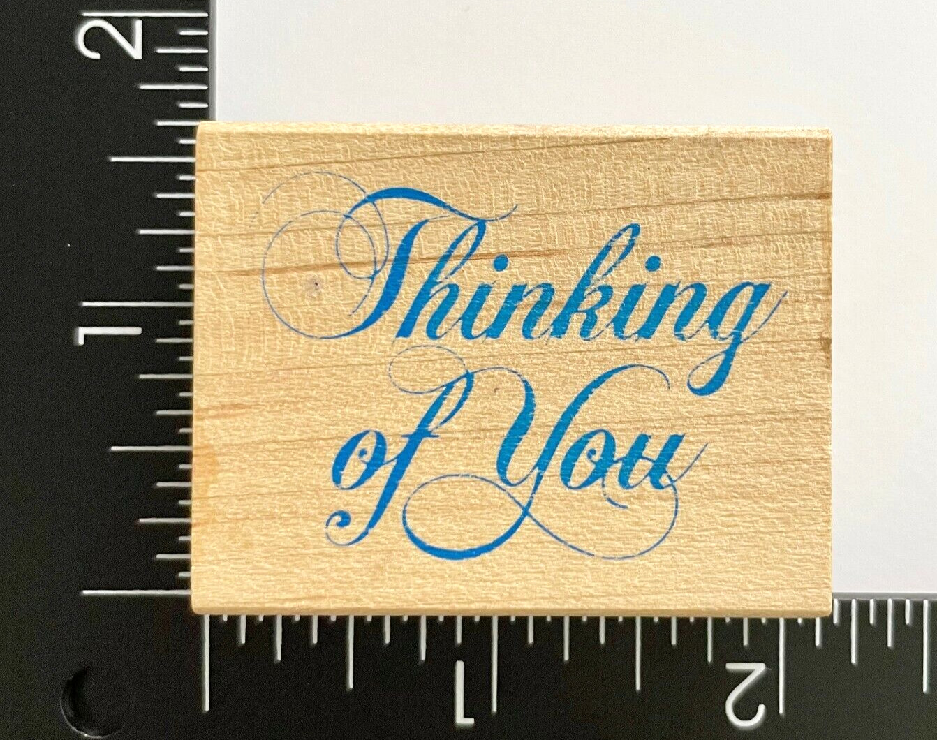All Night Media Thinking Of You Cursive 565E Wood Mounted Rubber Stamp