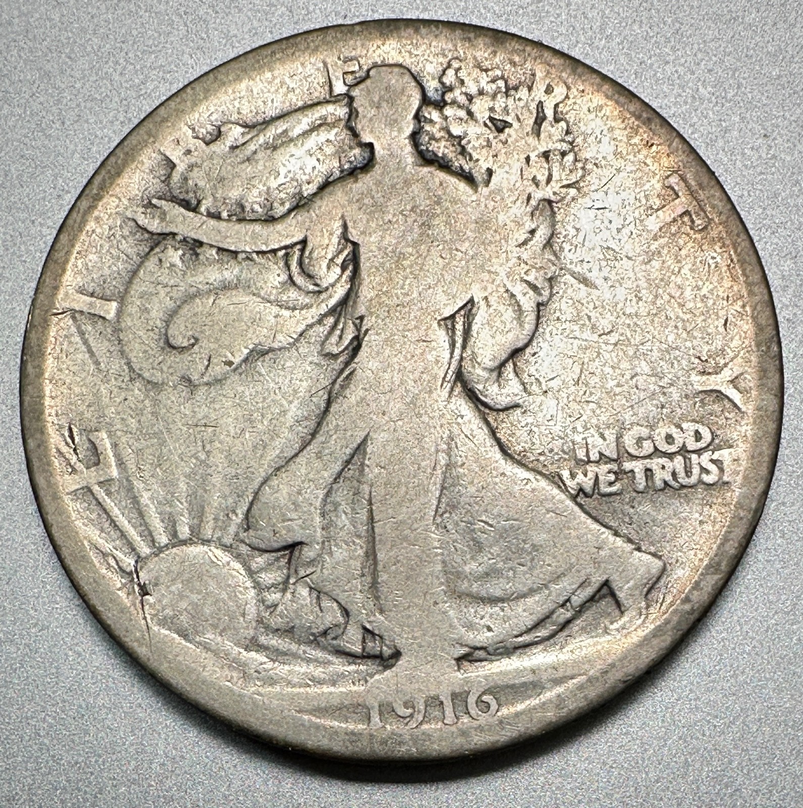 1916  WALKING LIBERTY HALF DOLLAR  BETTER DATE  #1610