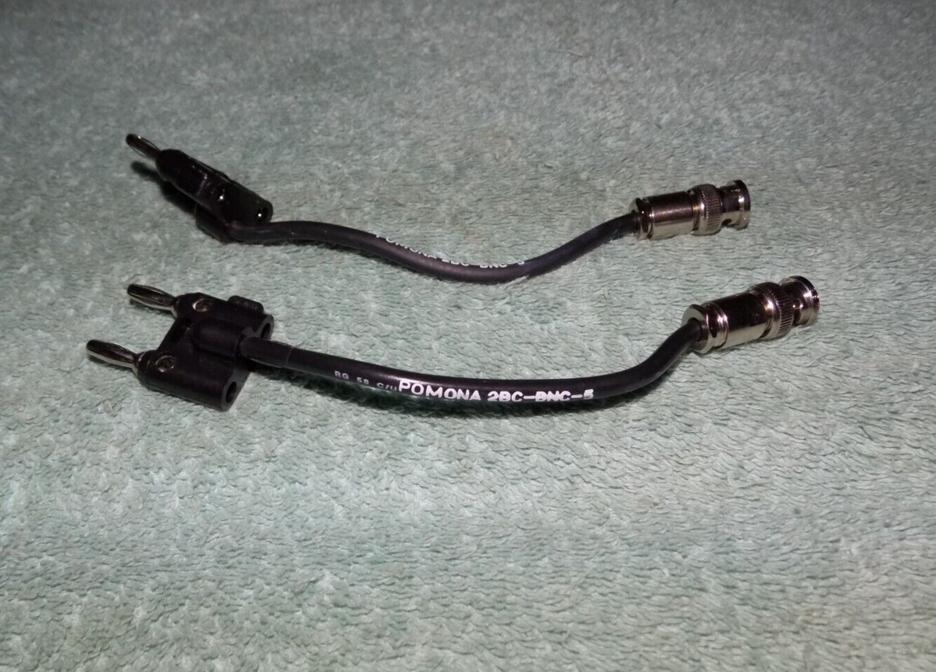 2 New Pomona 2BC-BNC-5 Male Banana to BNC Cable 5" Long VXI Modules & Instrument