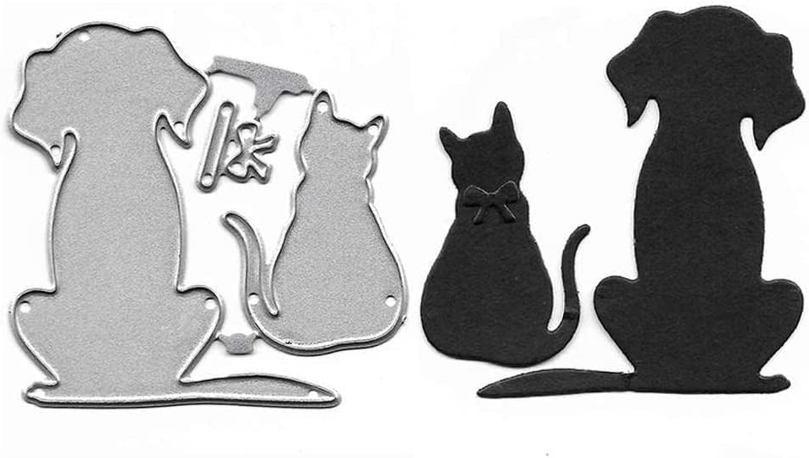 Animal Dog Cat Cutting Dies for Card Making, Cutting Dies Cut Stencils for DI...