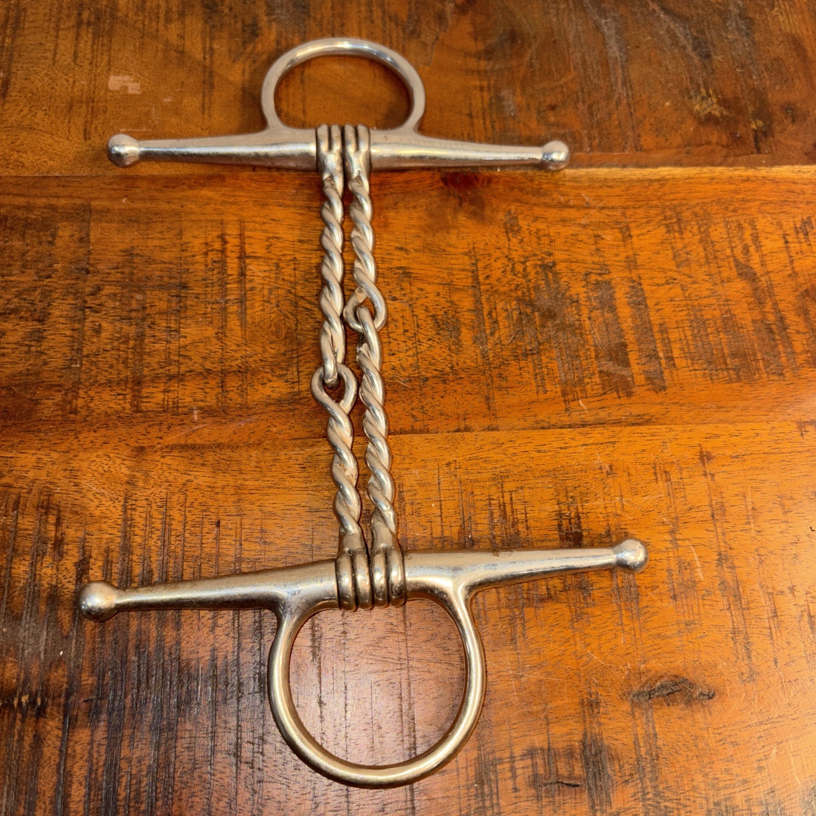 Stainless Steel Double Twisted Wire Full Cheek Snaffle Horse Bit 5"