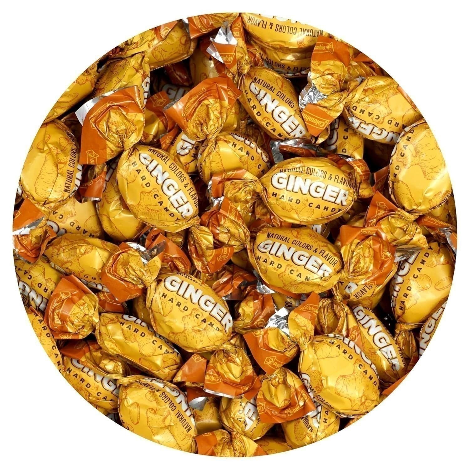 Ginger Candy, 1 Pound Bulk Candy (Approx. 90 pcs.), Hard Ginger Candy For...