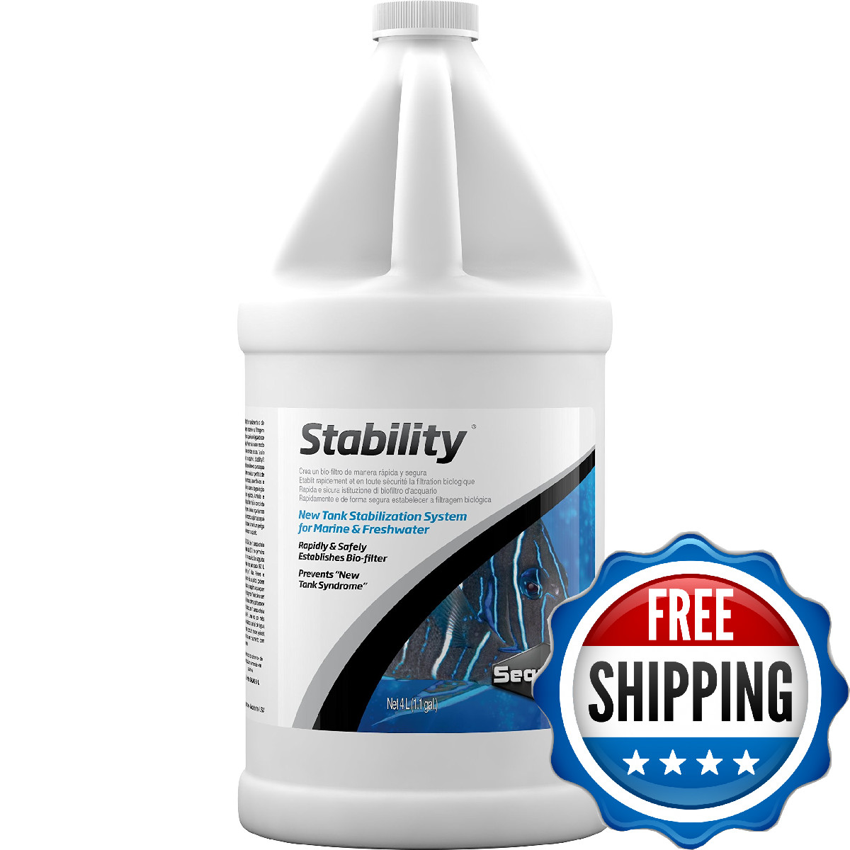 Seachem Stability 4L Aquarium Water Conditioner Fish Tank Aqaurium