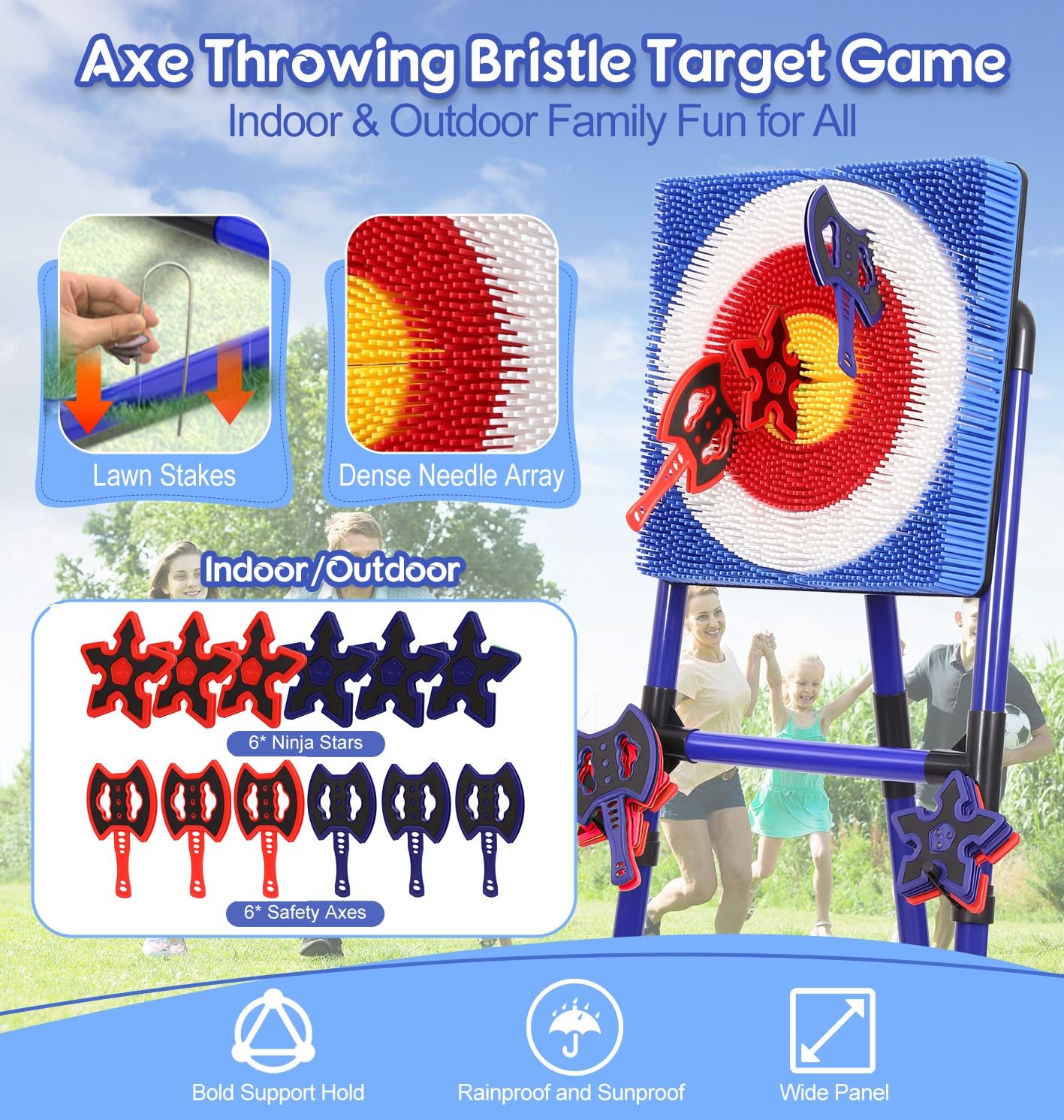 Steadyjoy Axe Throwing Game For Backyard Safe Plastic Axe Throwing Set For 6 6