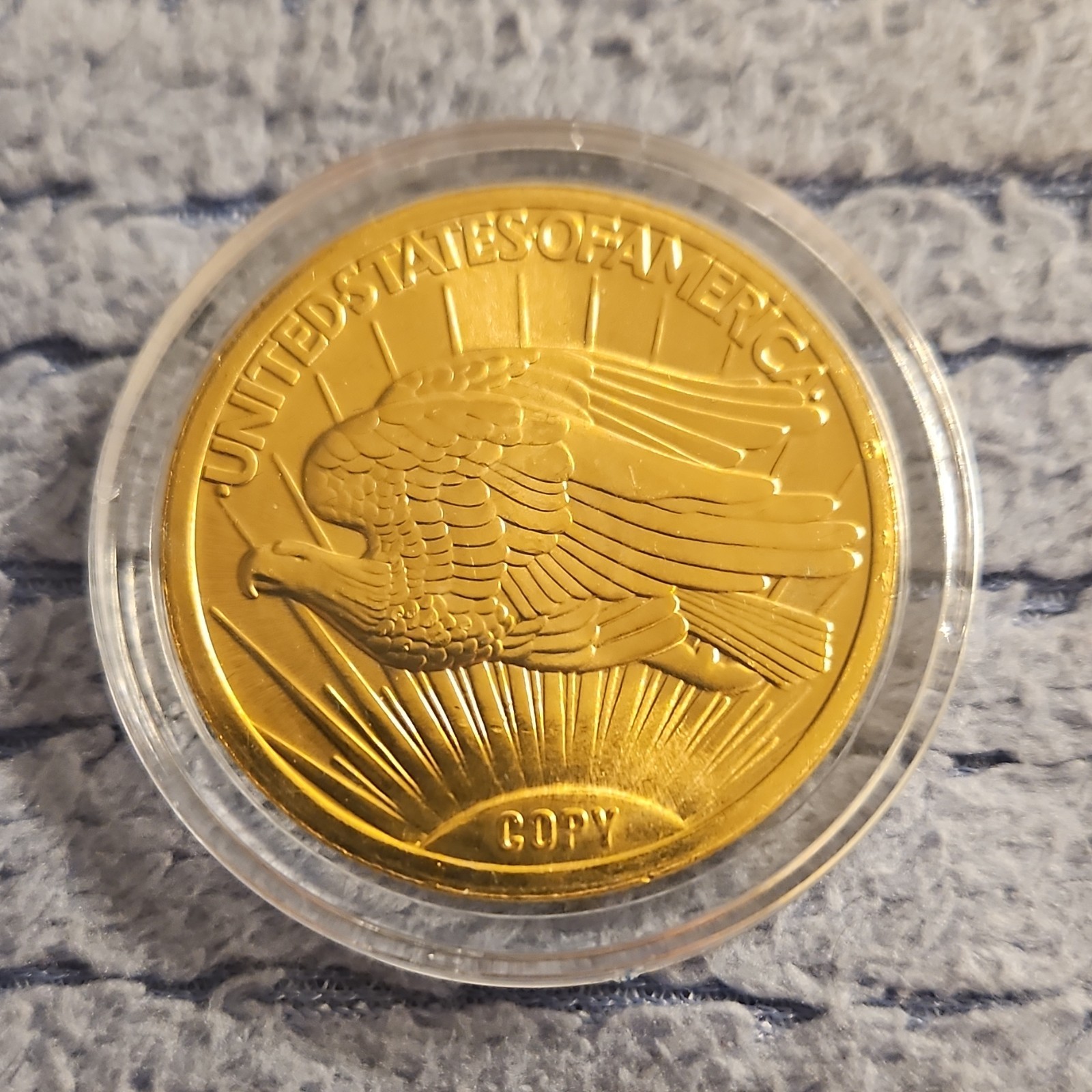 1933 $20 Saint-Gaudens Tribute Proof Gold Clad Coin w/ Box & Certificate