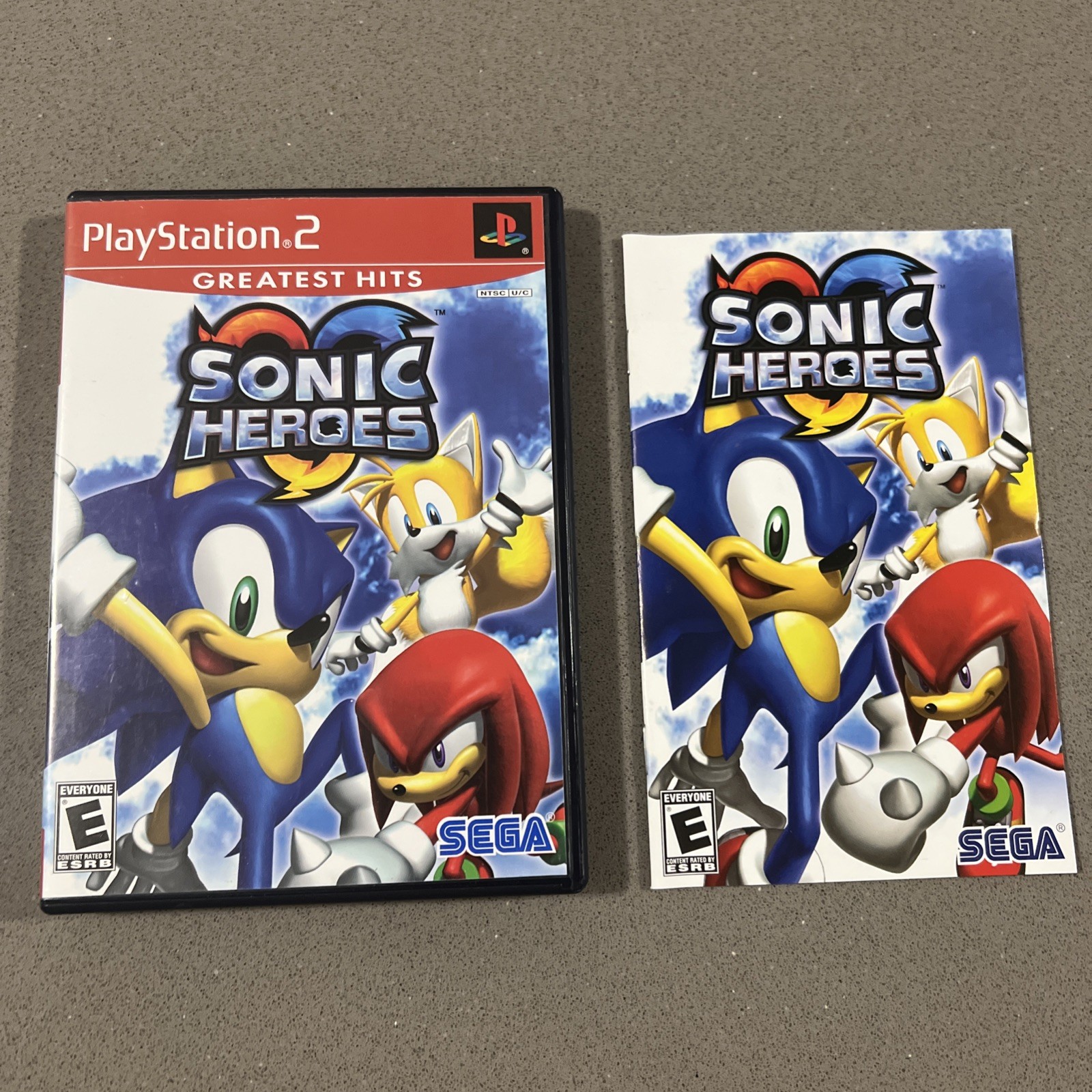 PS2 SEGA Sonic Heroes the Hedgehog Series Case & Manual Only