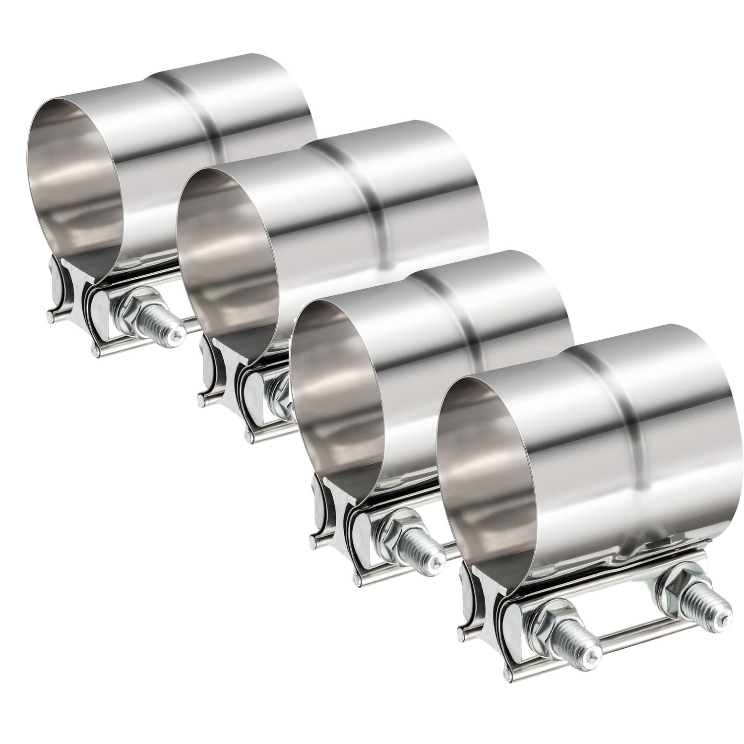 4Pcs 3"inch Stainless Steel 304 Heavy Duty Exhaust Band Clamp Lap Joint Clamps