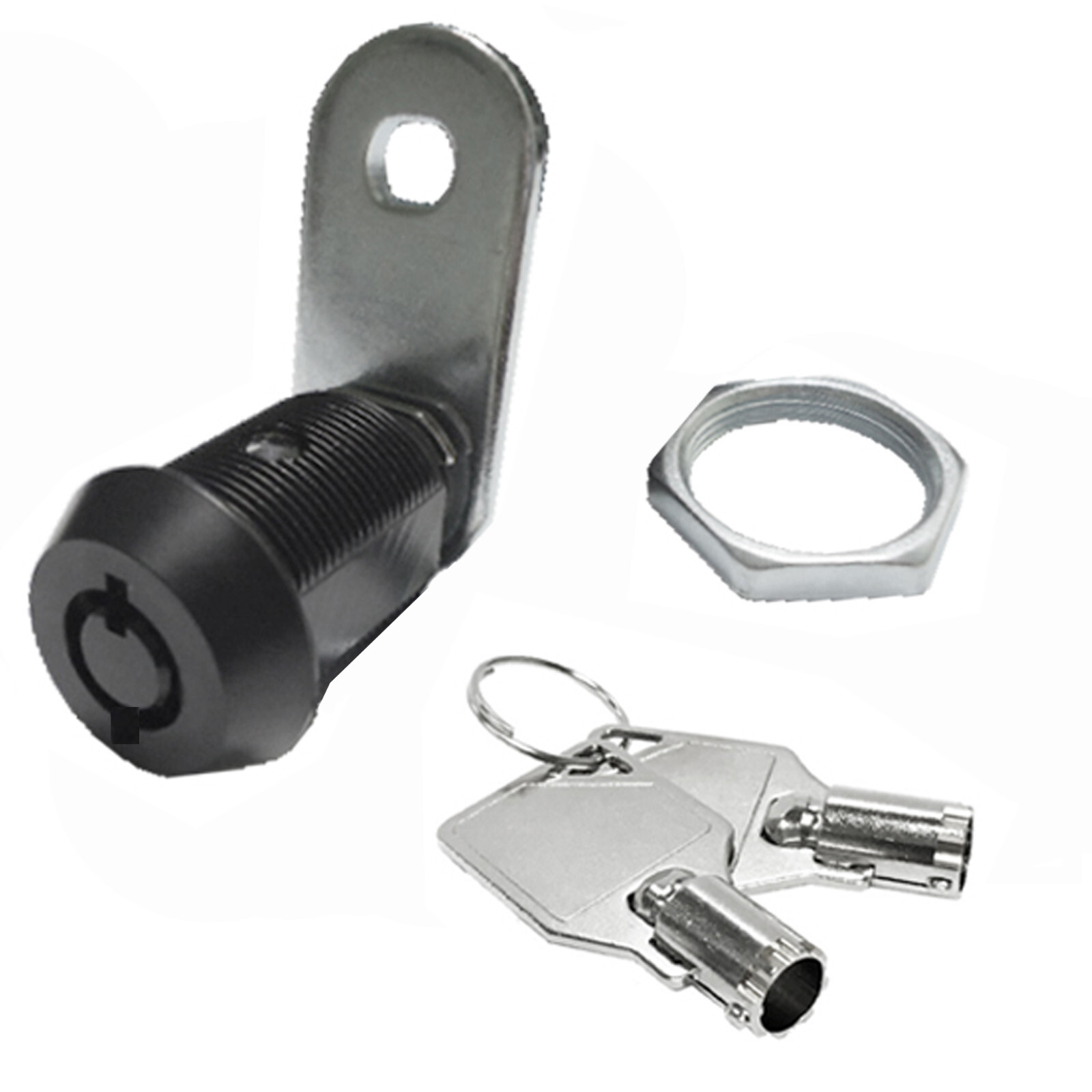 Lot of 4 Tubular camlock 5/8" 180 degree turn replacement lock BLACK