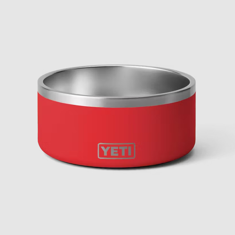 [BIG SALE] YETI 8 Dog Bowl Durable Non-Slip Pet Dish - Rescue Red