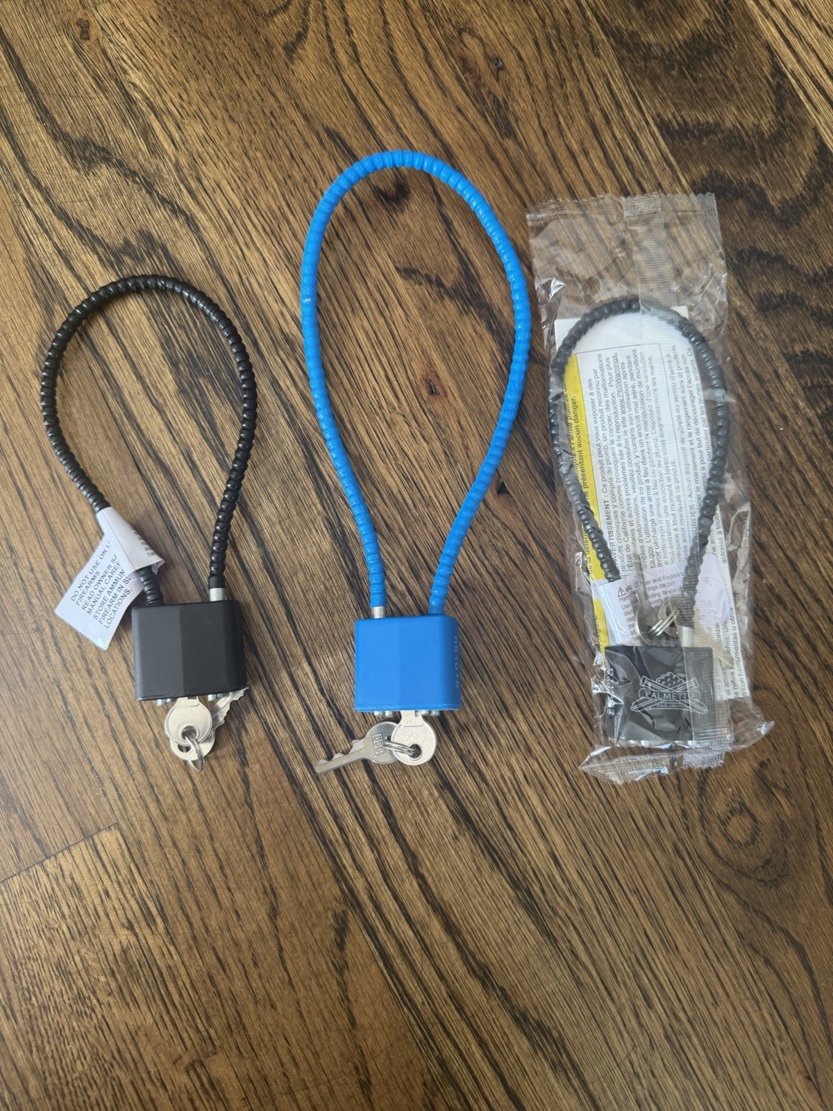 THREE Cable Gun Lock Pistol Shotgun Rifle Child Safety