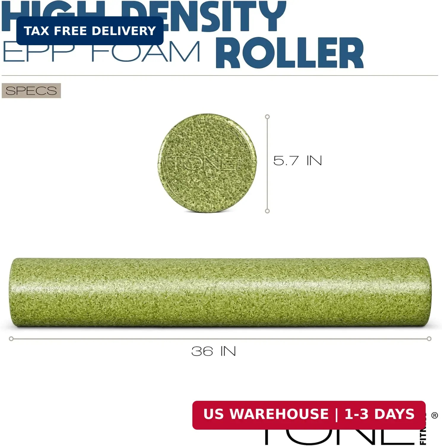 High Density EPP Foam Exercise Foam Roller for Yoga, Pilates, Stretching, Massag