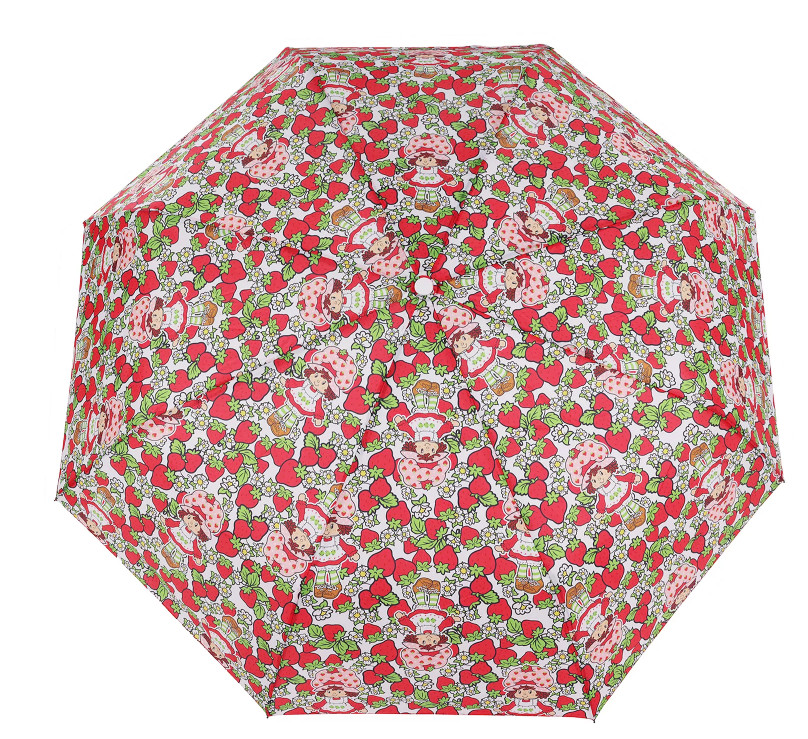 Strawberry Shortcake Umbrella Auto Open Red Compact with Cover NEW! Free Ship!