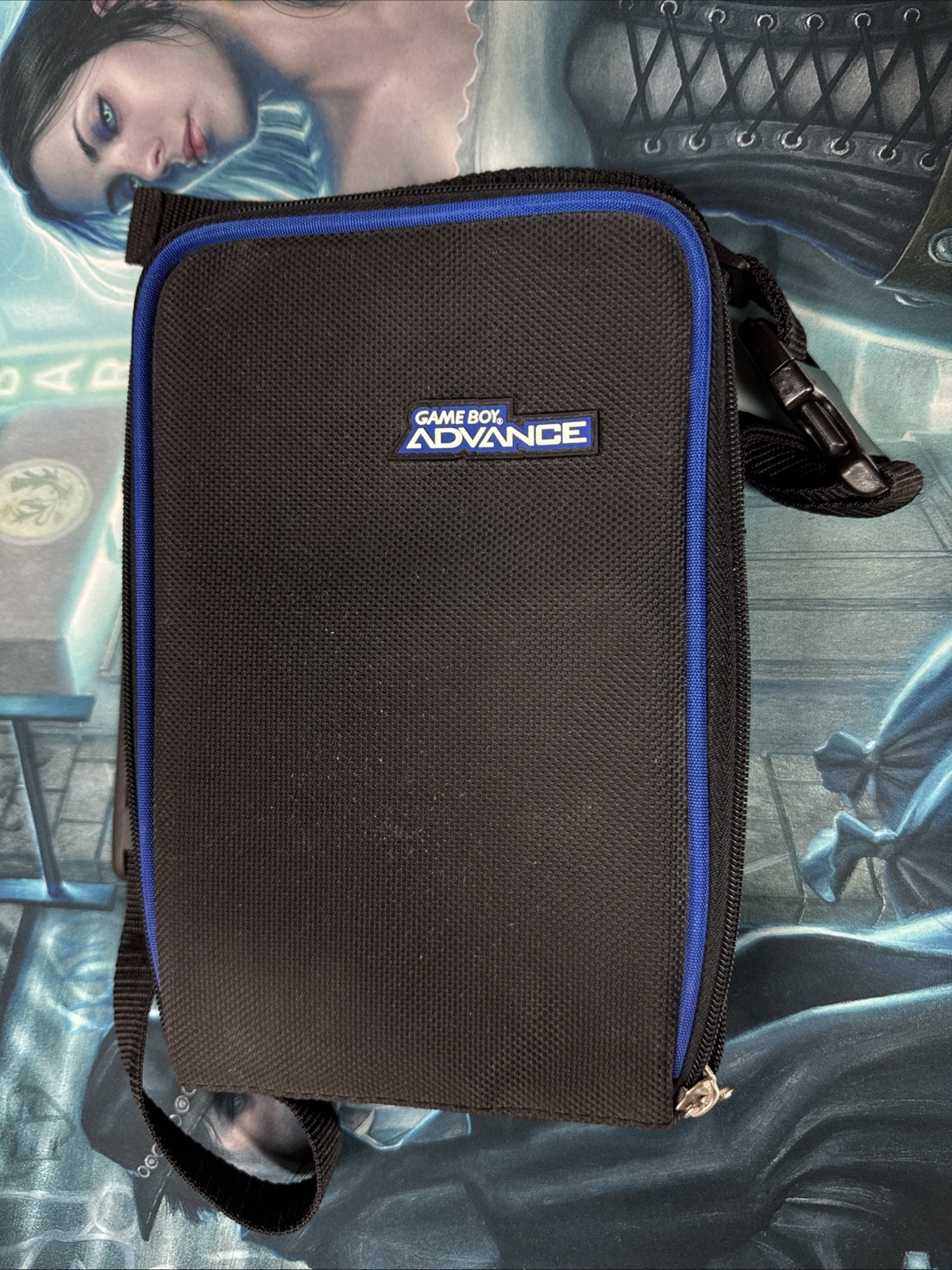 Nintendo Gameboy Advance Carrying Case with Strap and Insert Authentic OEM Blue
