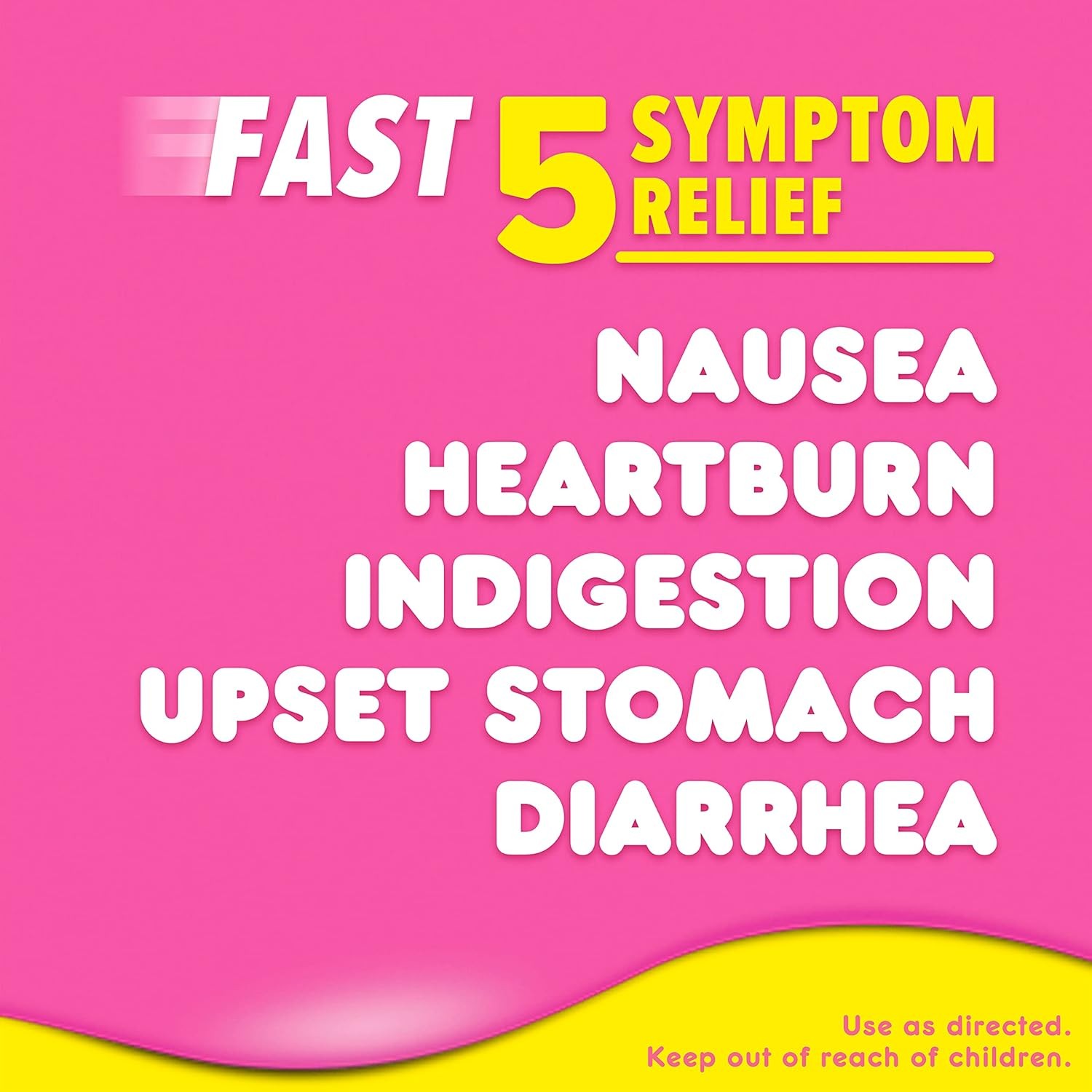 Pepto Bismol Chewable Tablets, Upset Stomach Relief, Nausea 48 Count