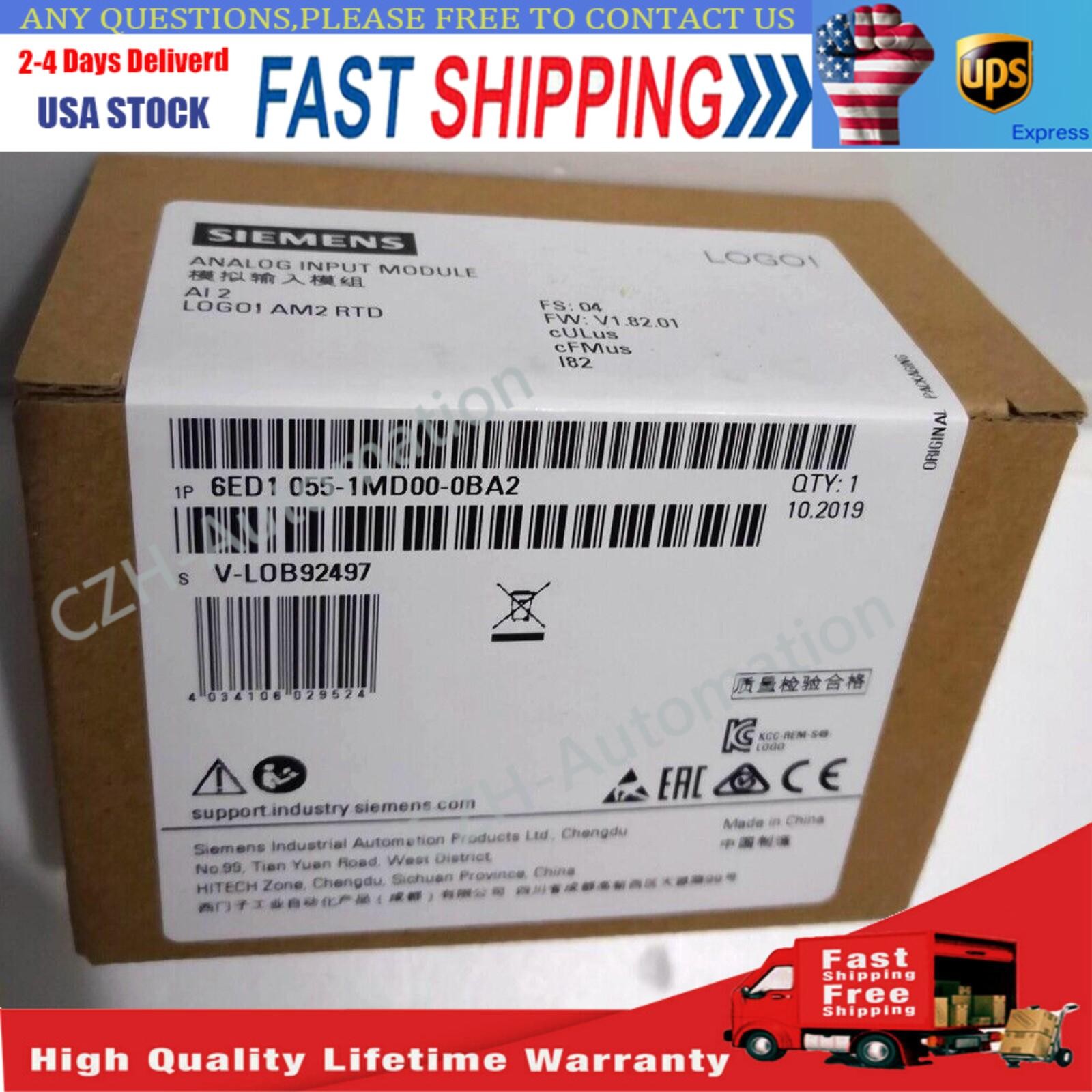 New Siemens 6ED1 055-1MD00-0BA2 6ED1055-1MD00-0BA2 LOGO! AM2 RTD US FREE TAX