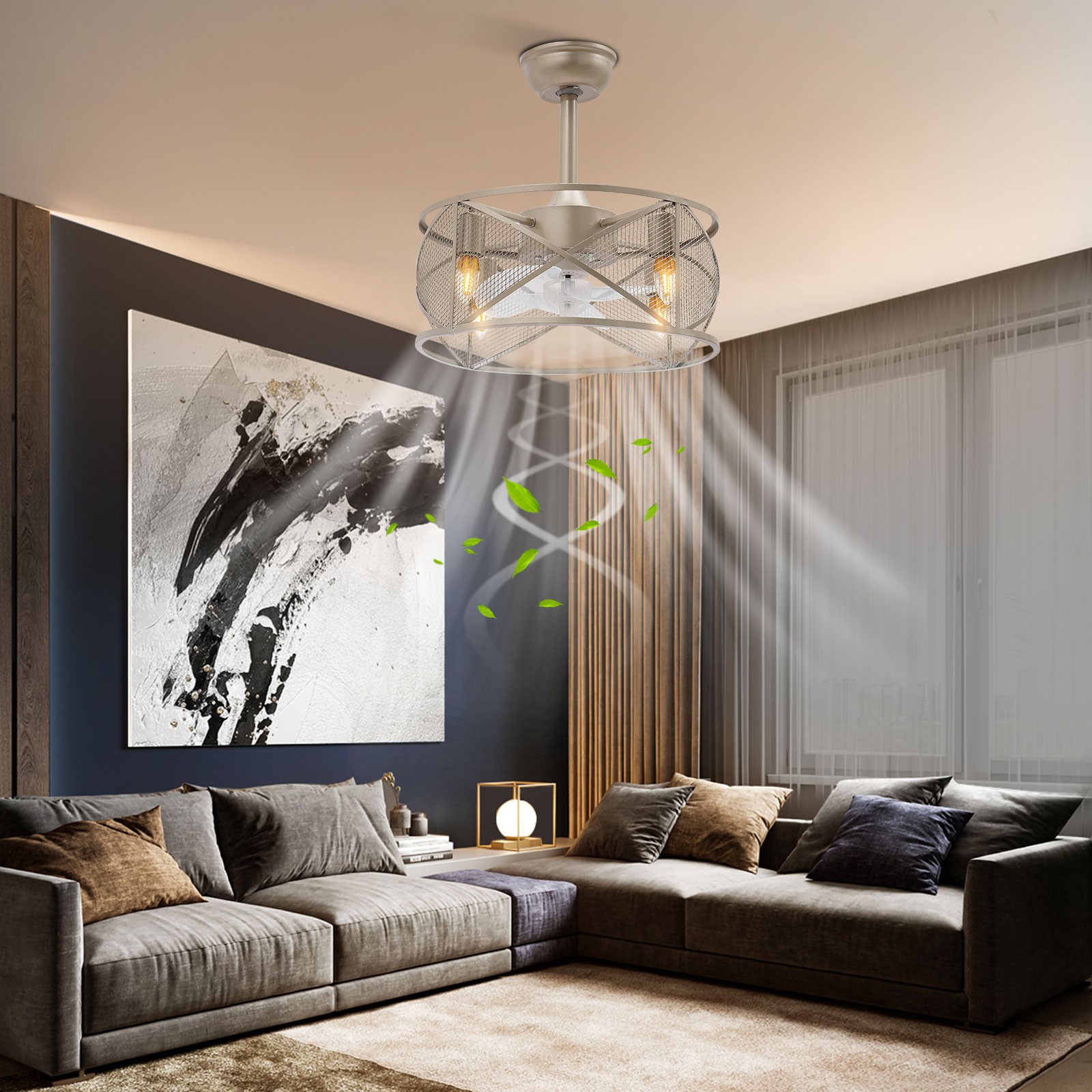 Caged Ceiling Fan Light Ceiling Fan Light Ceiling Fan with Light Remote Control