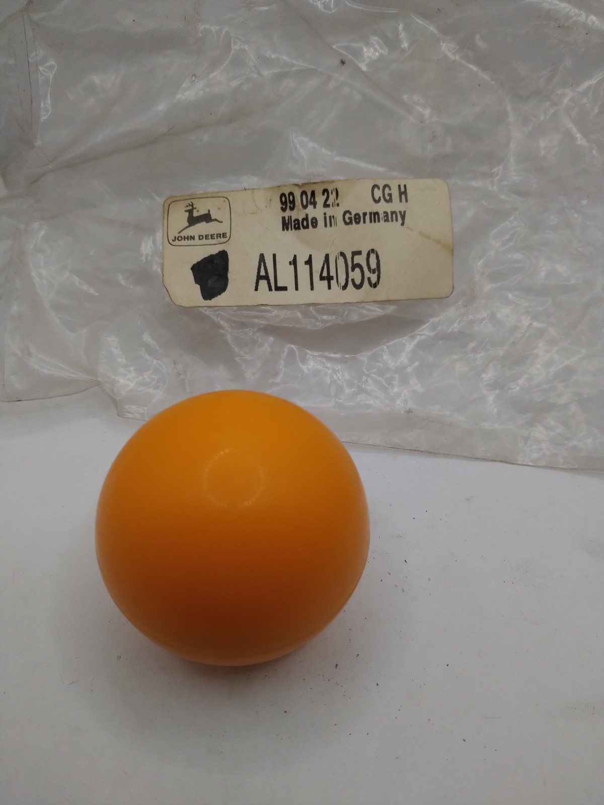 GENUINE ORIGINAL OEM NOS JOHN DEERE AL114059 KNOB LIGHT ORANGE SCREW ON