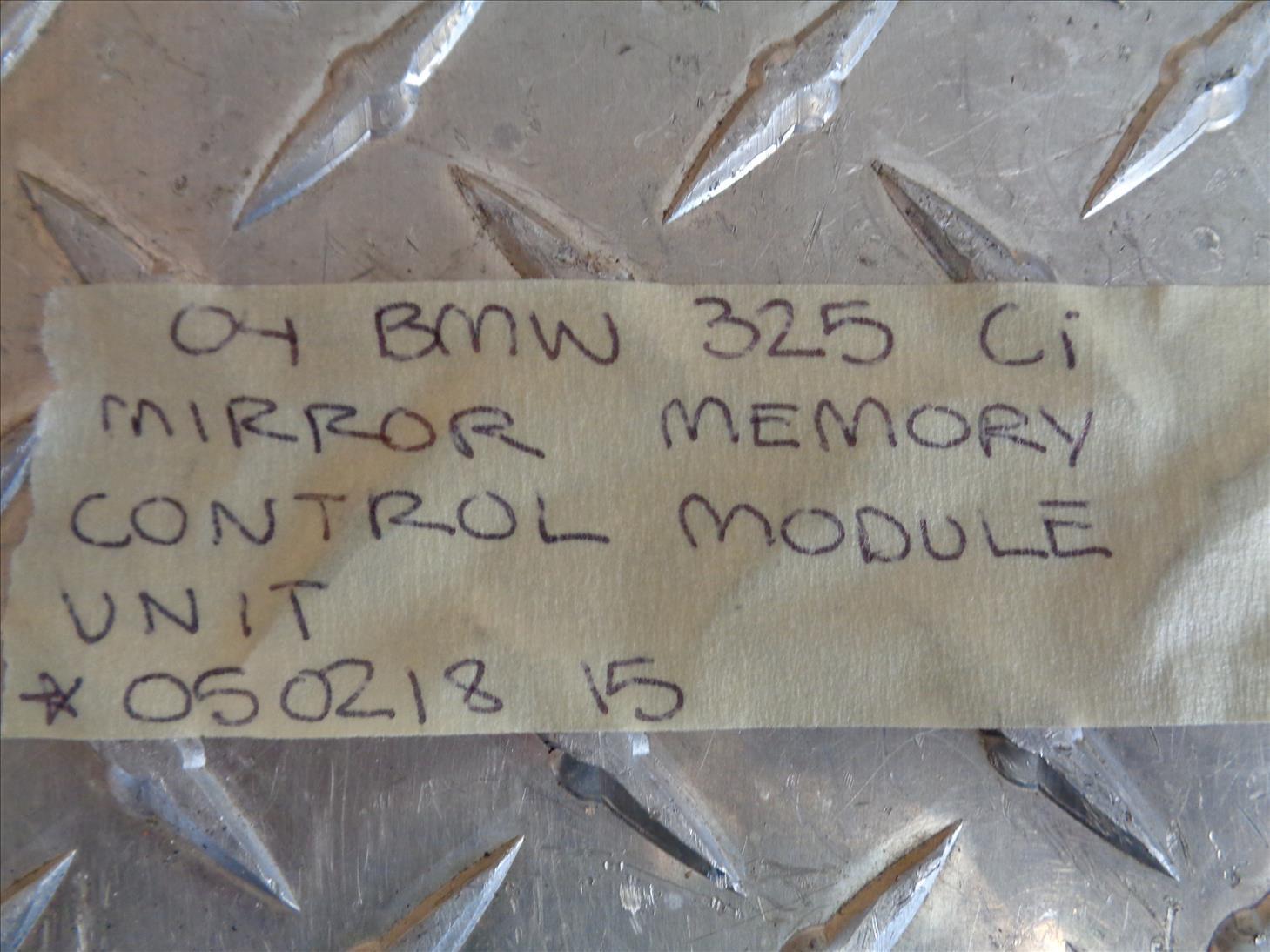 04 BMW 325 CI CONVERTIBLE MIRROR MEMORY CONTROL MODULE UNIT OEM
