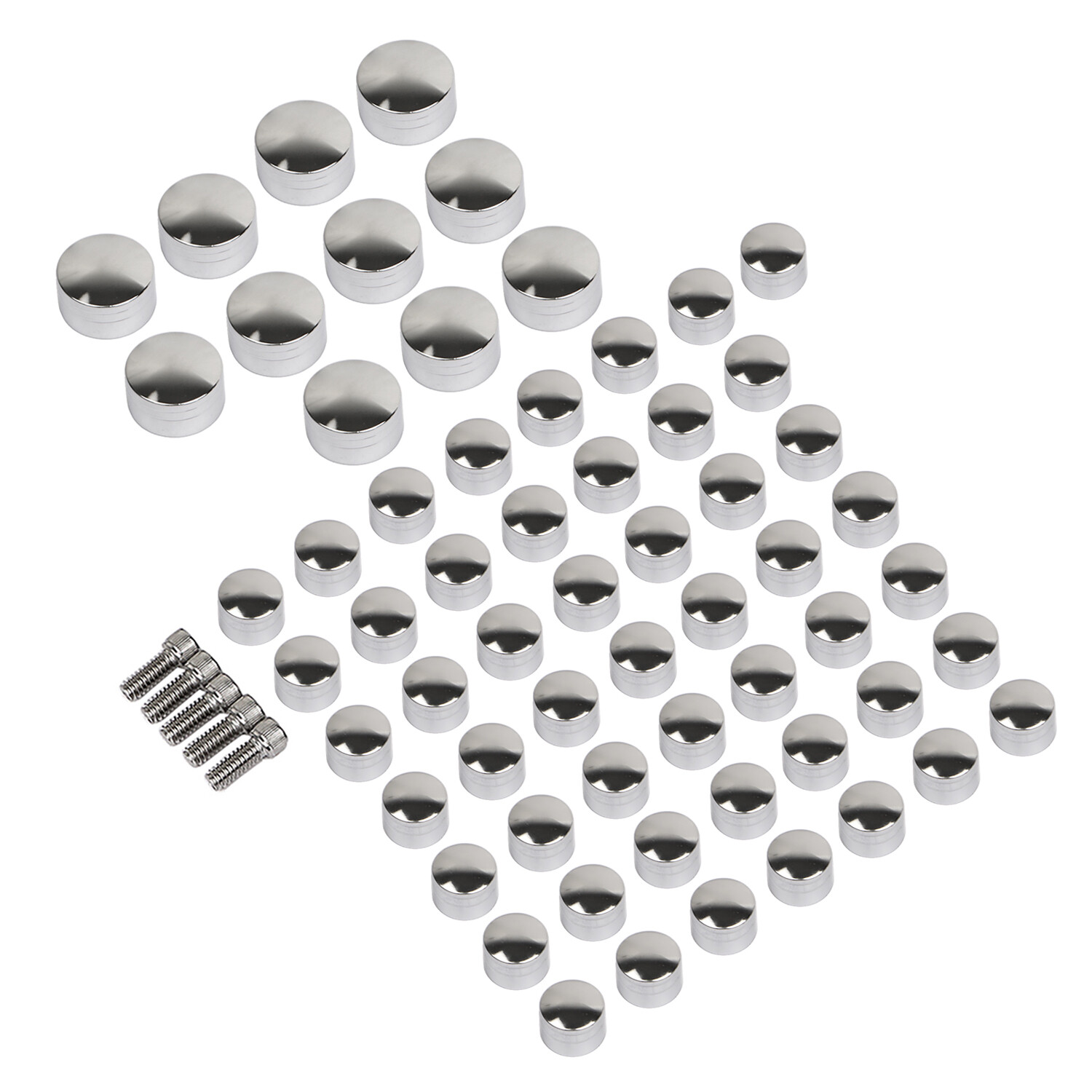 Chrome CNC Engine Bolt Caps Screw Kit For Harley Softail Deluxe FLSTN Slim FLS