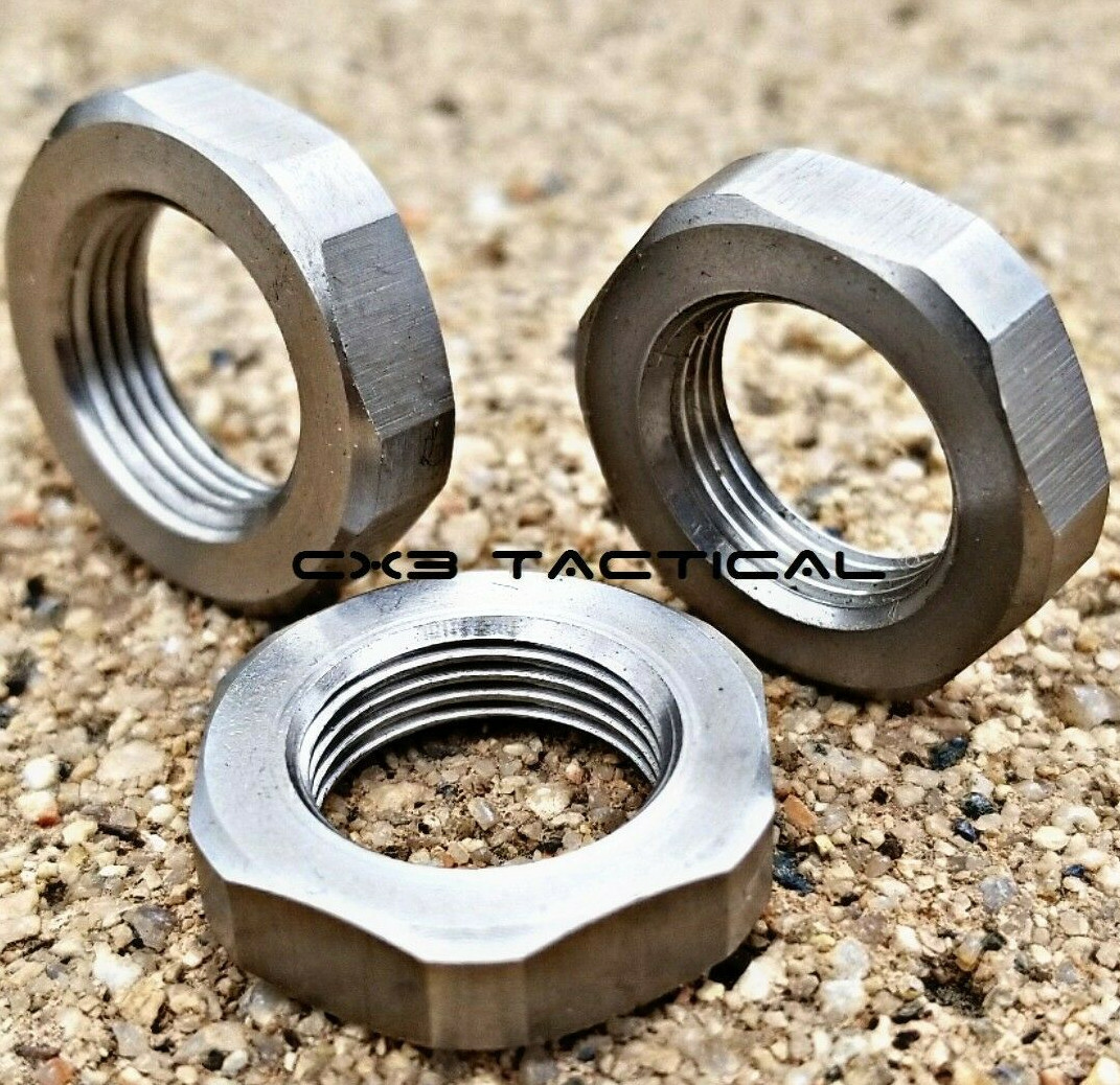 Stainless Steel Jam Nut Pack of 3 5/8x24 5/8-24 TPI For Muzzle Brake Washer Nut